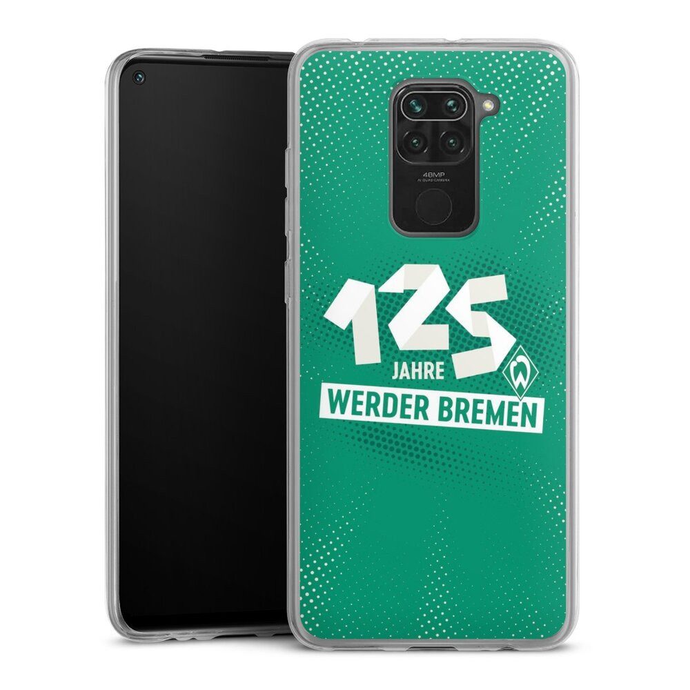 DeinDesign Handyhülle 125 Jahre Werder Bremen Offizielles Lizenzprodukt, Xiaomi Redmi Note 9 Slim Case Silikon Hülle Ultra Dünn Schutzhülle