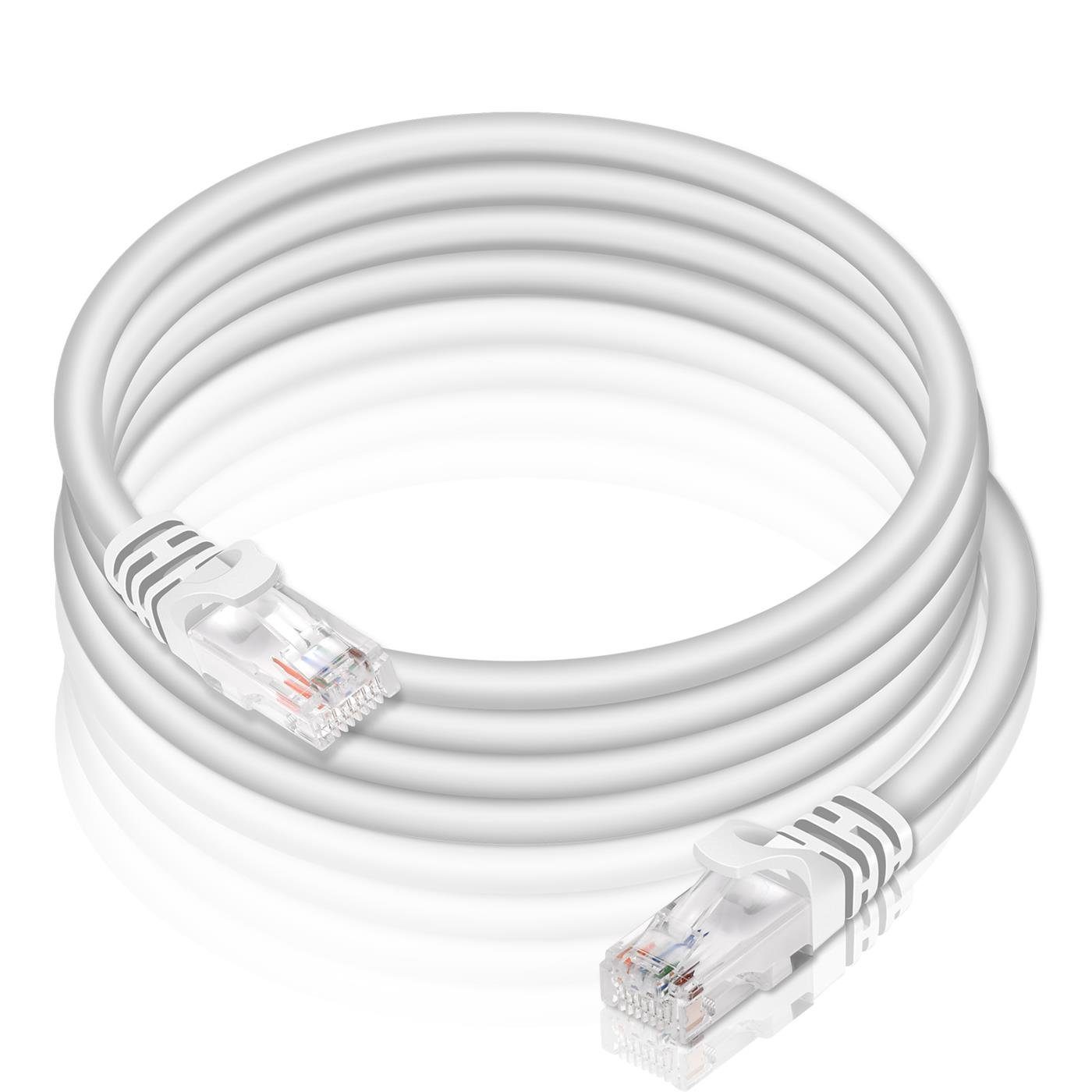 VERCO Cat 6 Netzwerkkabel rundes Кабель локальной сети, RJ-45 (Ethernet), (100 cm), 10 / 100 / 1000 Mbits Geschwindigkeit bis 1 Gbits UTP Patchkabel