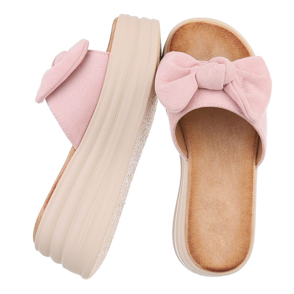 Ital-Design Beige Plateau-Sandalen mit Schleife für günstig online kaufen
