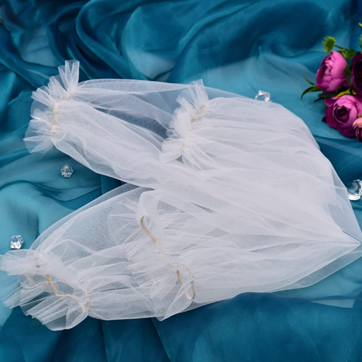 KINSI Abendhandschuhe Brautärmel aus Tüll, entworfen für Abendkleider Abneh günstig online kaufen