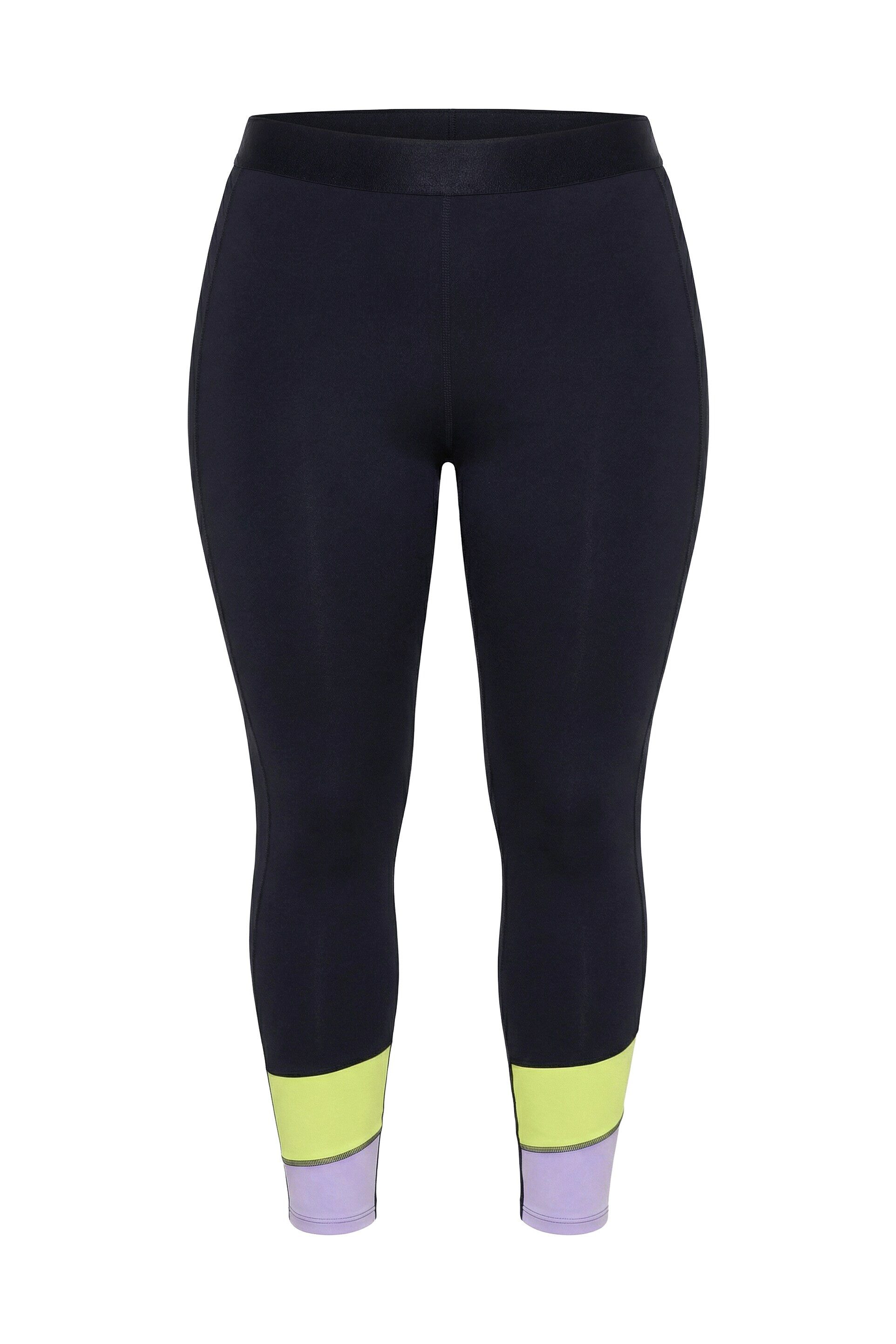 Leggings Sport-Leggings Colorblocking Taschen recycelt