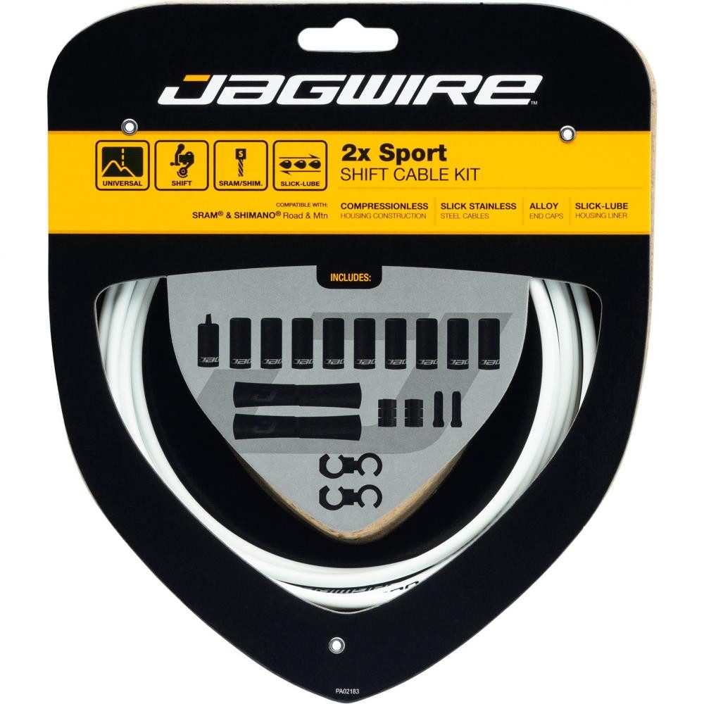 Jagwire Schaltzug Jagwire Schaltzugset 2x Sport Shift, Weiß, für 2-fach Schaltung, langl
