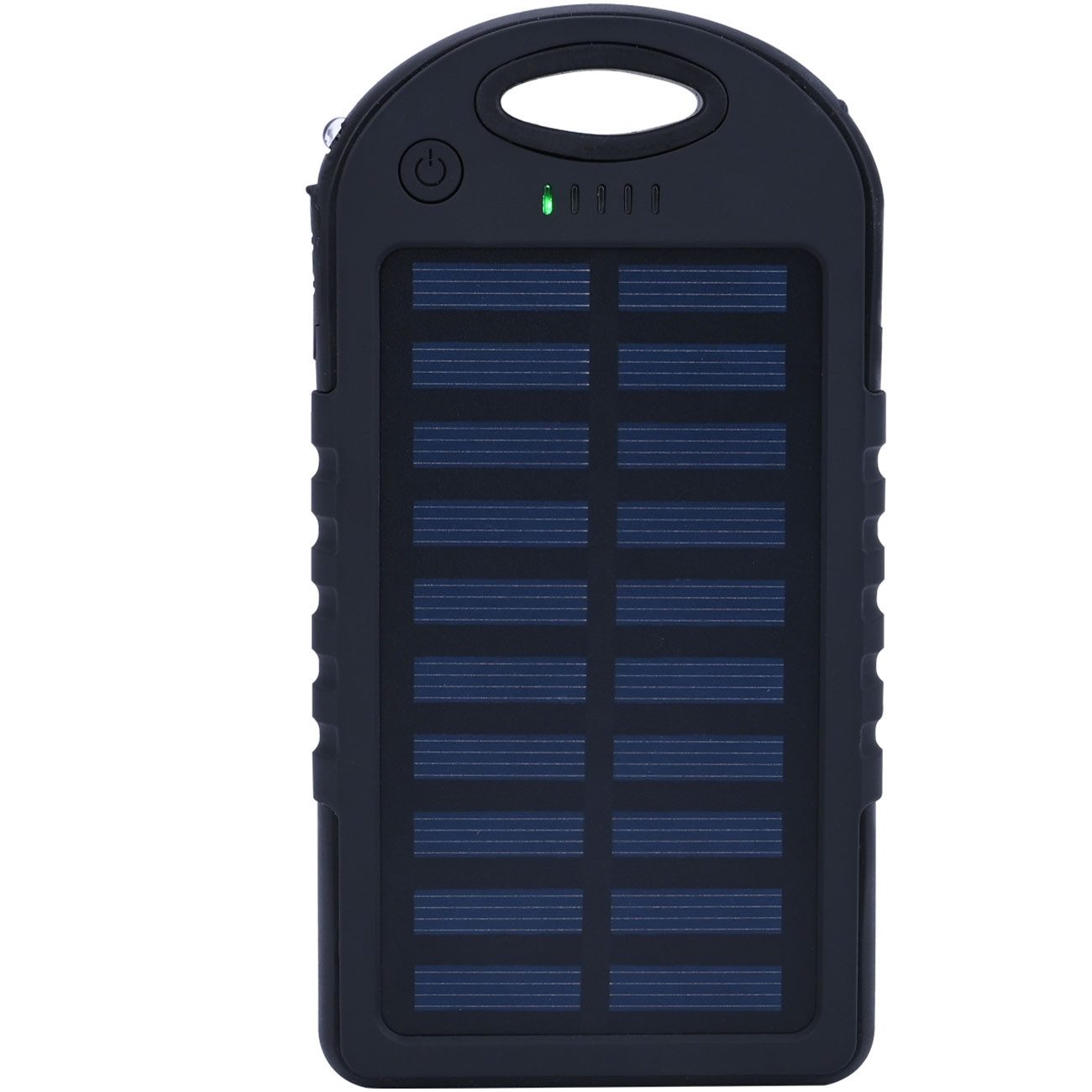 Casativo Solar Ladegerät 4000mAh Powerbank mit Taschenlampe Outdoor Akku Solar Powerbank, 157g Outdoor-Powerbank mit stoßfesten Gummi-Bumpern