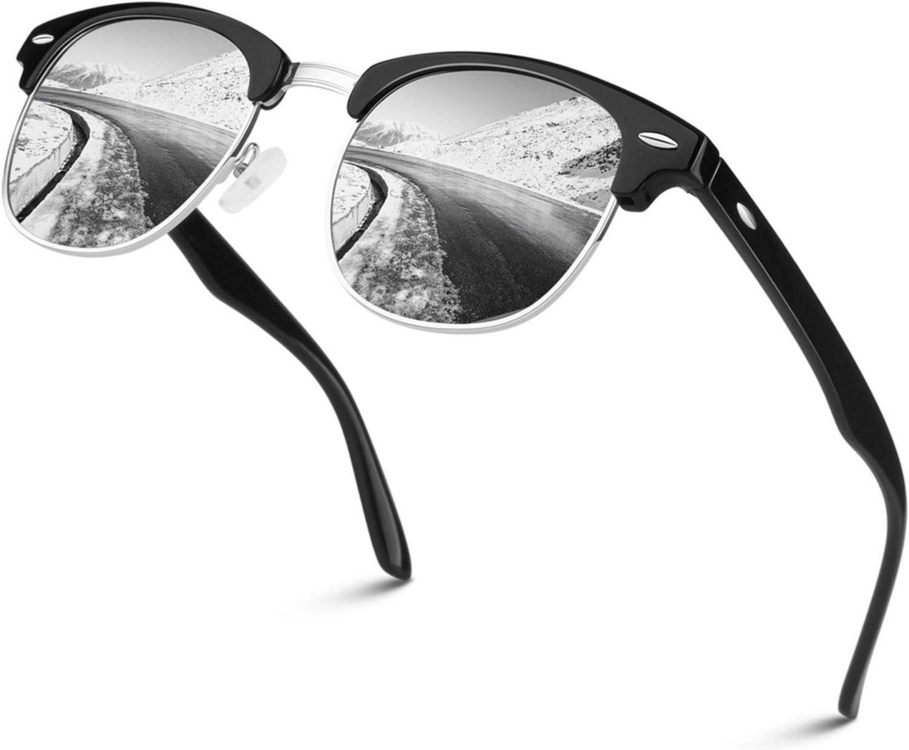 LuxusKollektion Retrosonnenbrille Polarisierte Sonnenbrille Retro Halbrahme günstig online kaufen