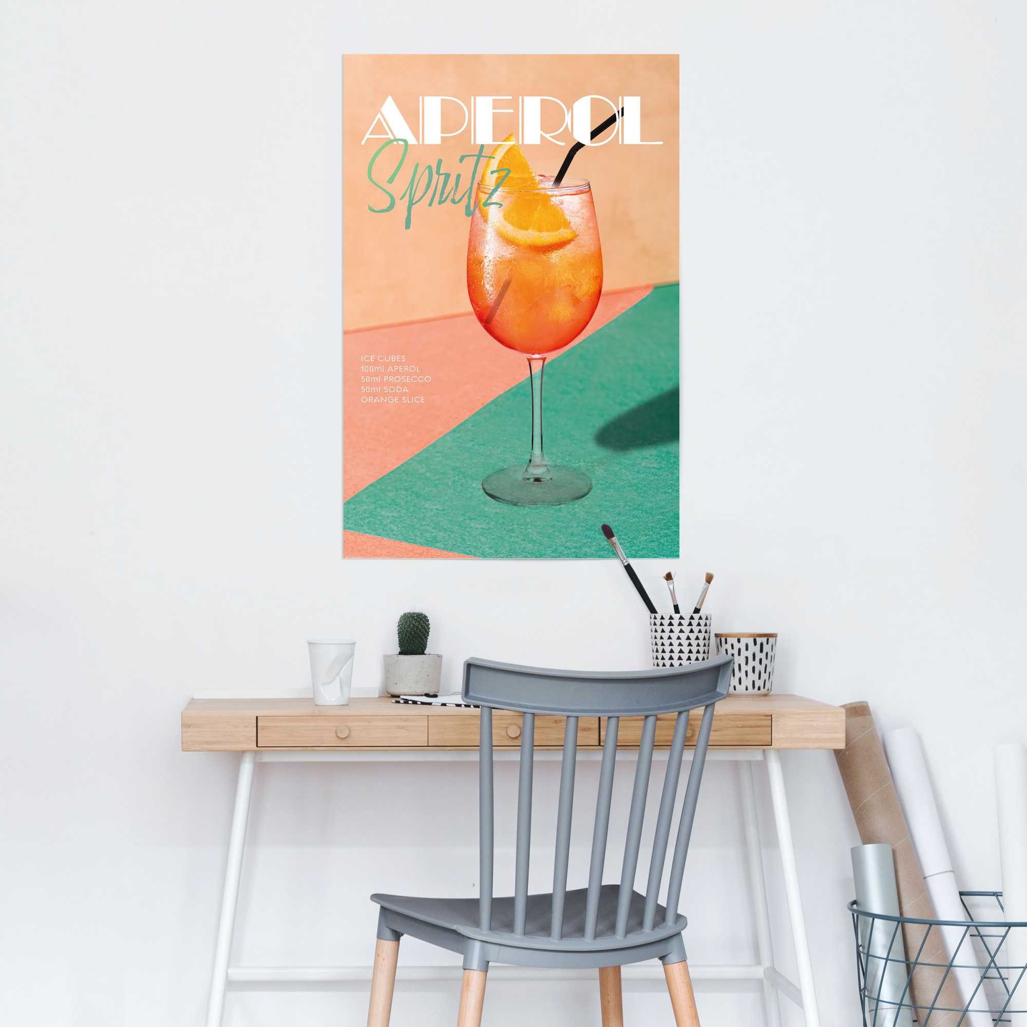 Reinders! Poster Aperol Spritz, Küche (1 St), Küche - Orange - Bilderdruckpapier - Essen und Trinken - 61x91,5 cm