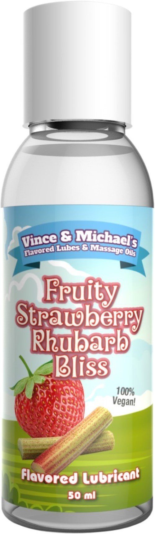 Vince & Michael´s Gleitgel 50 ml - VINCE & MICHAEL's Fruity Strawberry Rhubarb Bliss 50ml