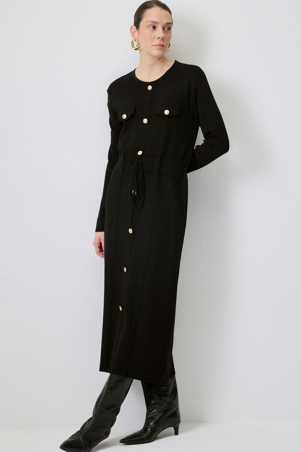 touche prive Maxikleid STRICKKLEID MIT GOLDENEN günstig online kaufen