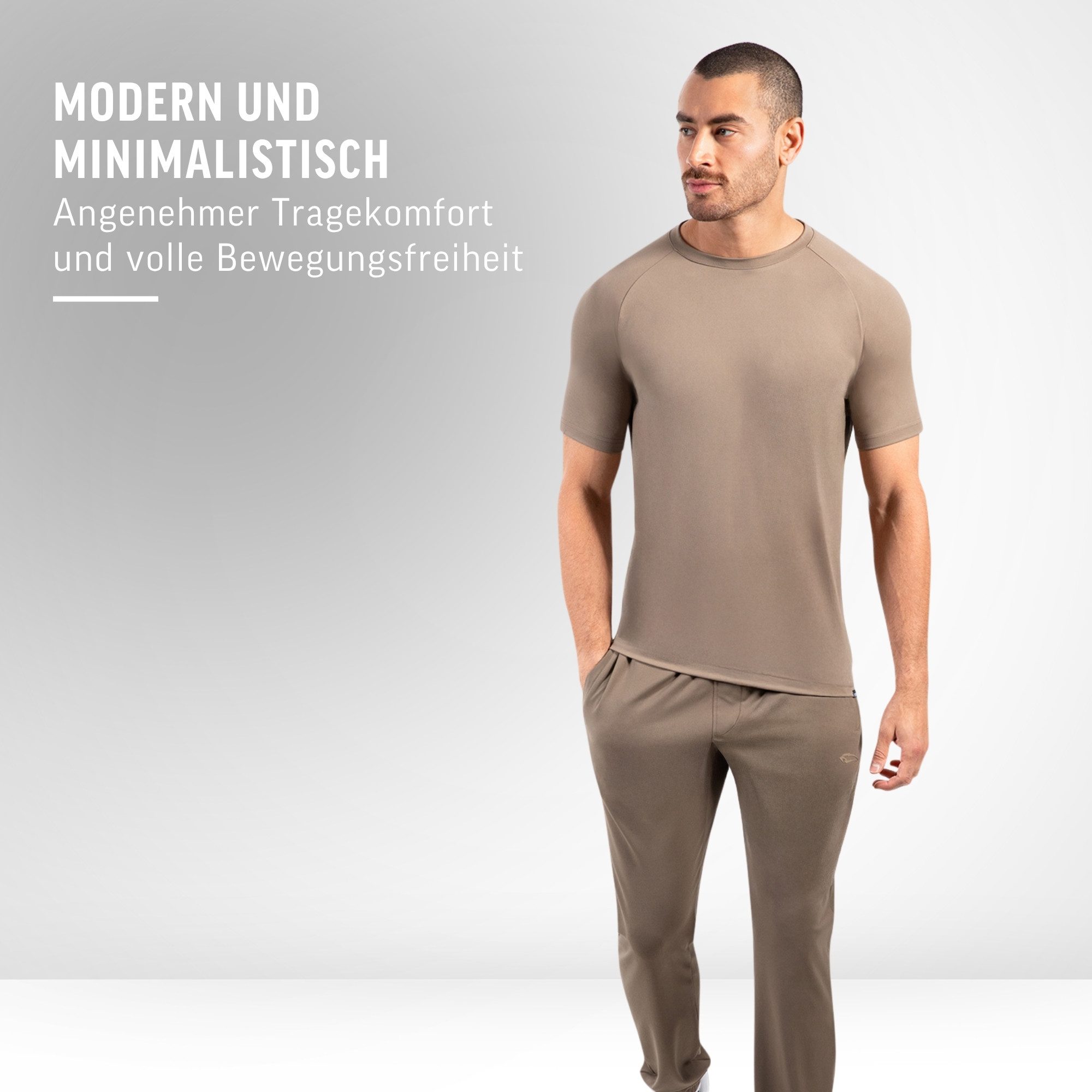 Smilodox T-Shirt Delian, Atmungsaktives Shirt mit 3D Rubber Print, Funktionsshirt mit Raglan-Schnitt Kurzarmshirt Sport Training Freizeit Alltag