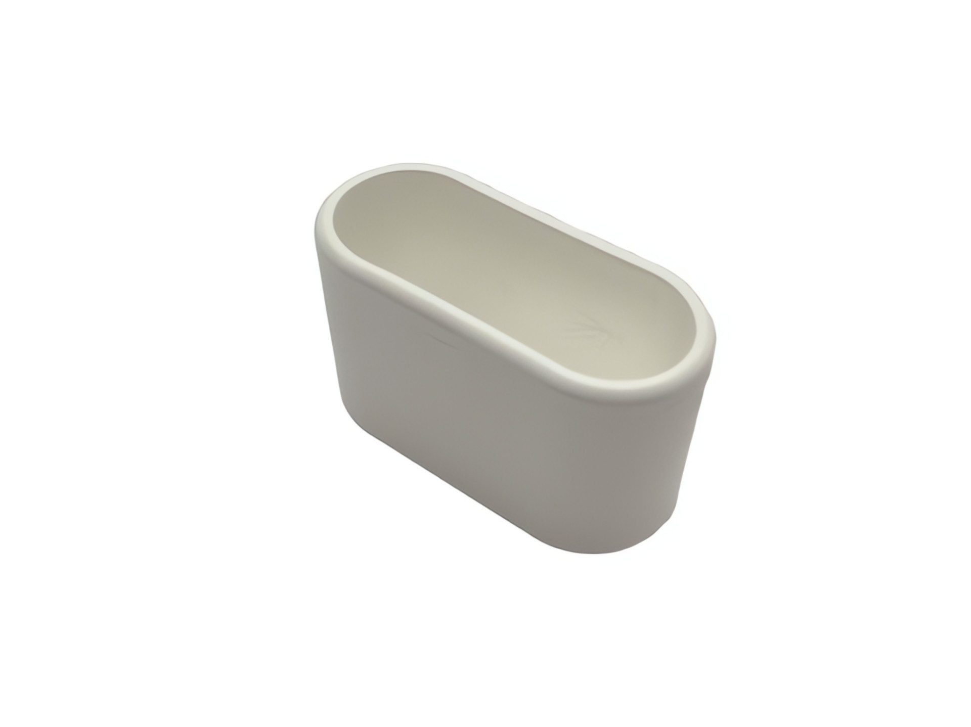MWH Abdeckkappe Fußkappe 50mm x 20 mm für Chalet oval in weiß, passend zu Chalet