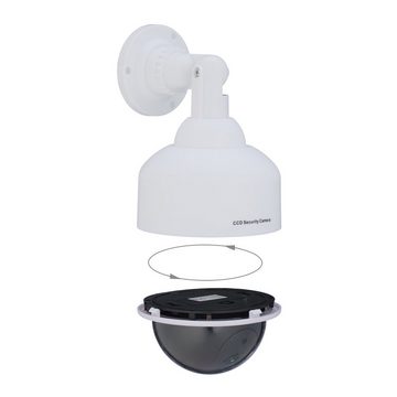 relaxdays Weißer Kamera Dummy Dome-Form Überwachungskamera Attrappe