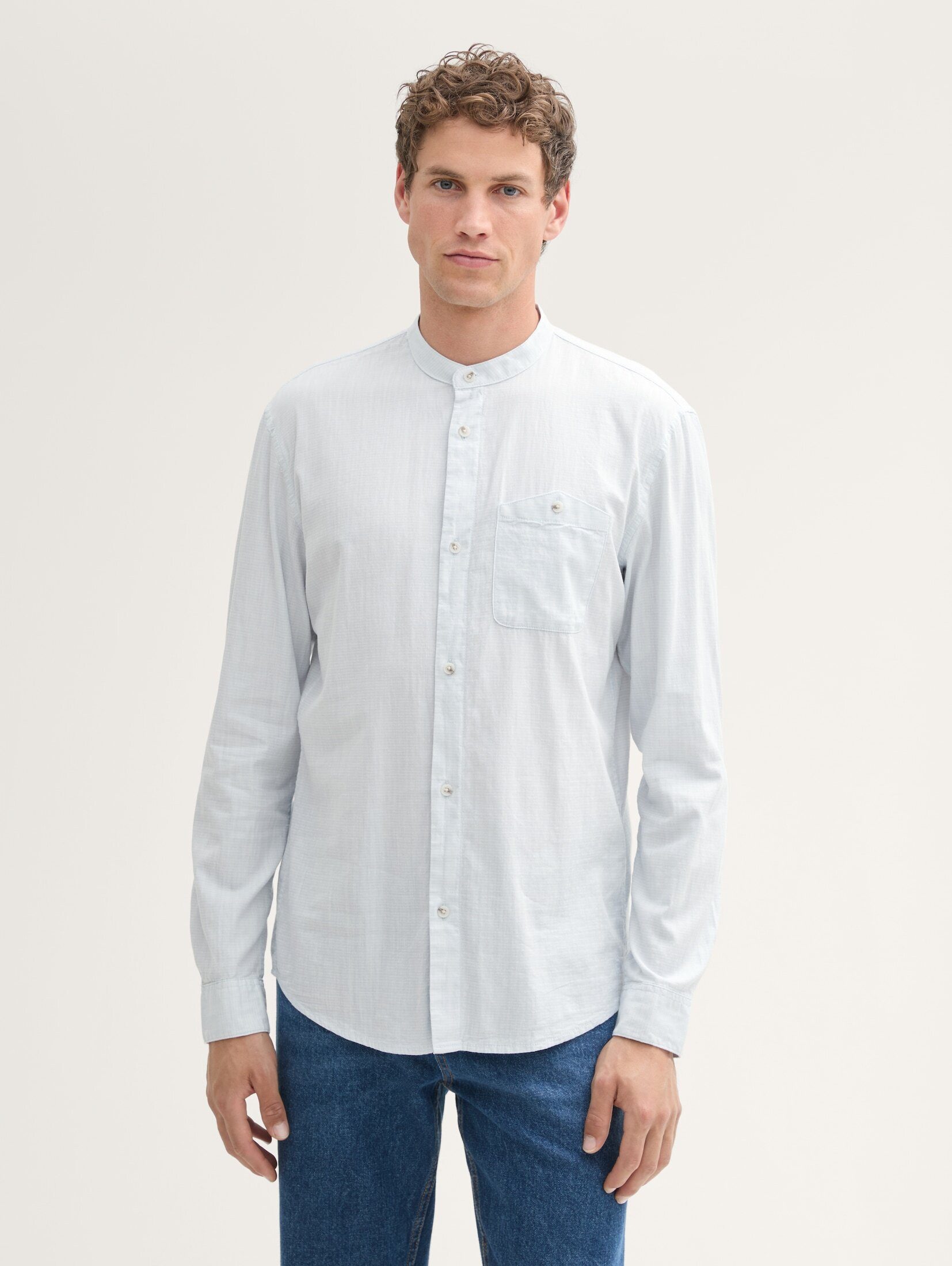 TOM TAILOR Denim Langarmhemd Strukturiertes Hemd günstig online kaufen