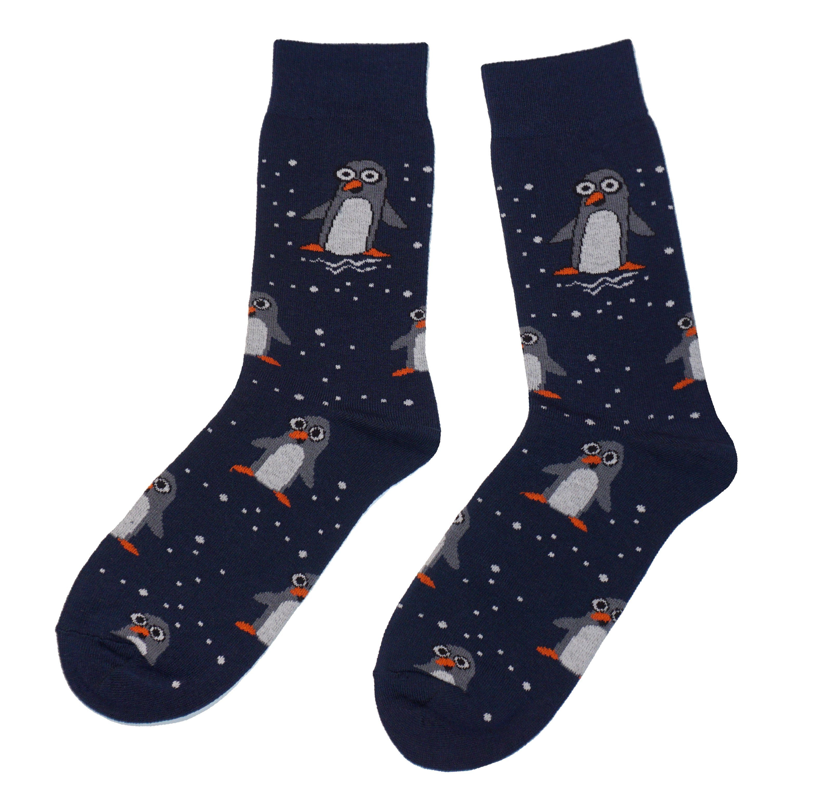 WERI SPEZIALS Strumpfhersteller GmbH Basicsocken Damen Socken >>Pinguine<< weiche Baumwolle