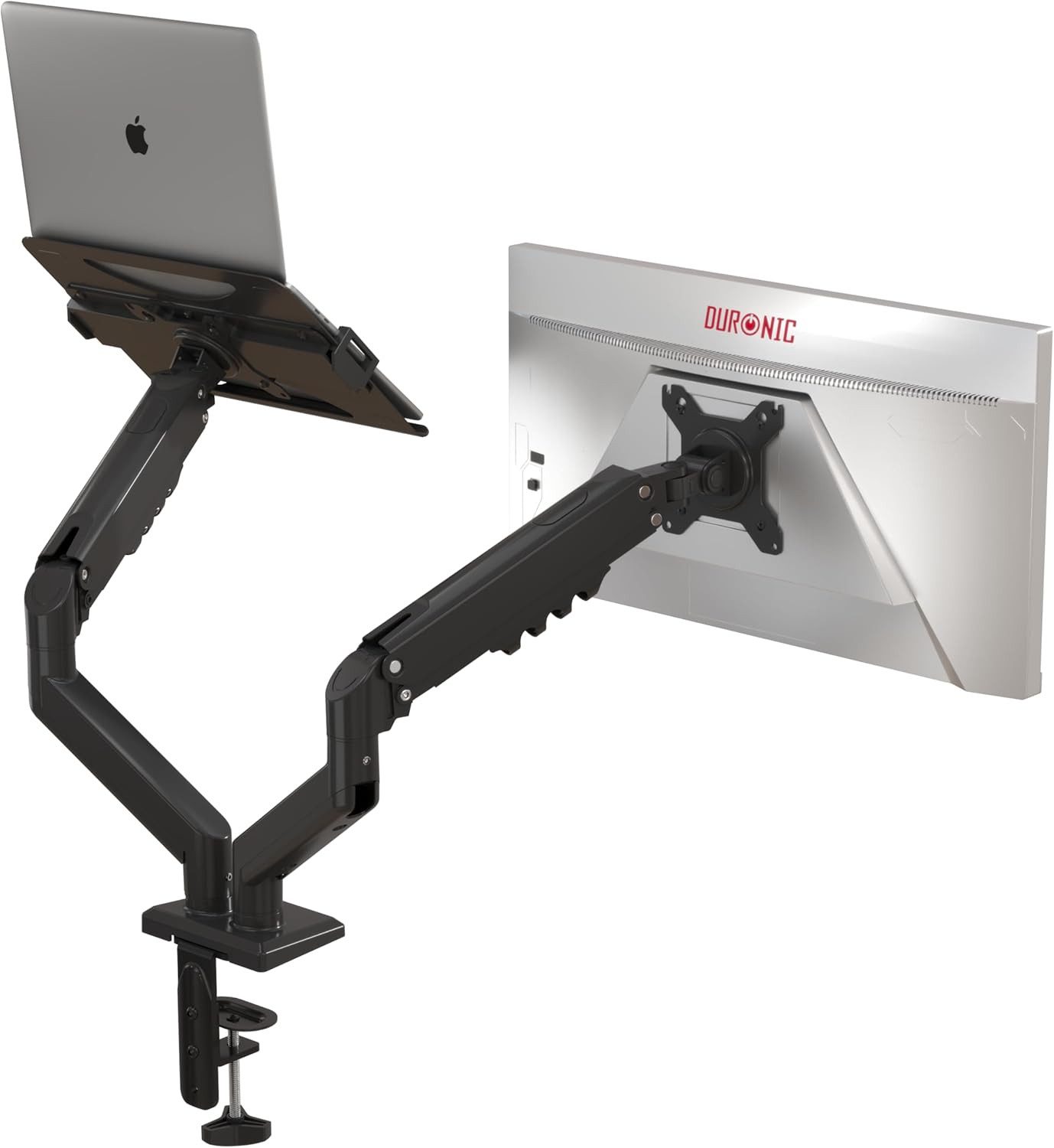Duronic Monitor-Halterung DM6AL1 Dual Monitorhalterung, Monitorarme für Monitor und Lapt