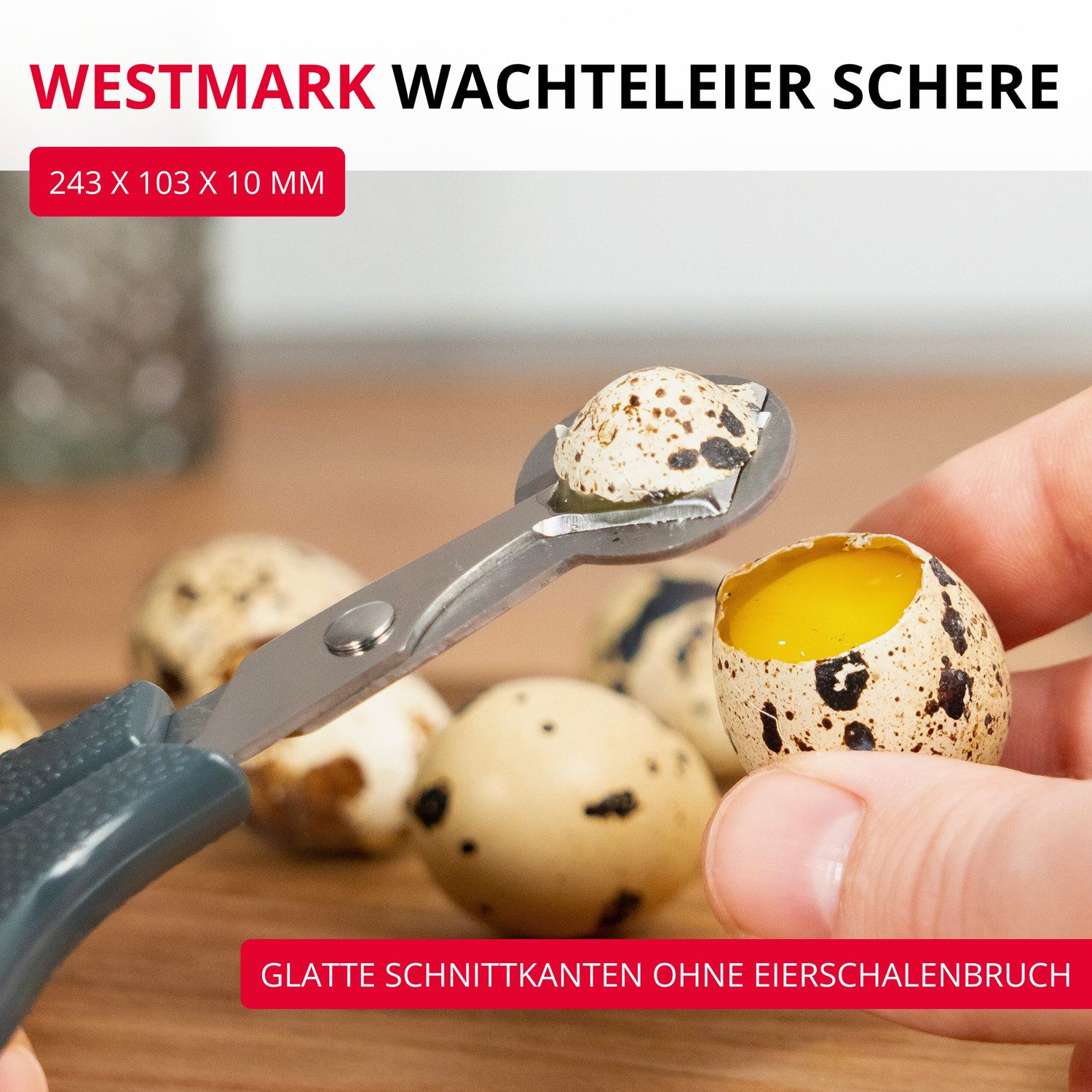 WESTMARK Scheren-Set für Wachteleier - Wachteleier-Schere 1 Stk, Präziser Eierschalenöffner