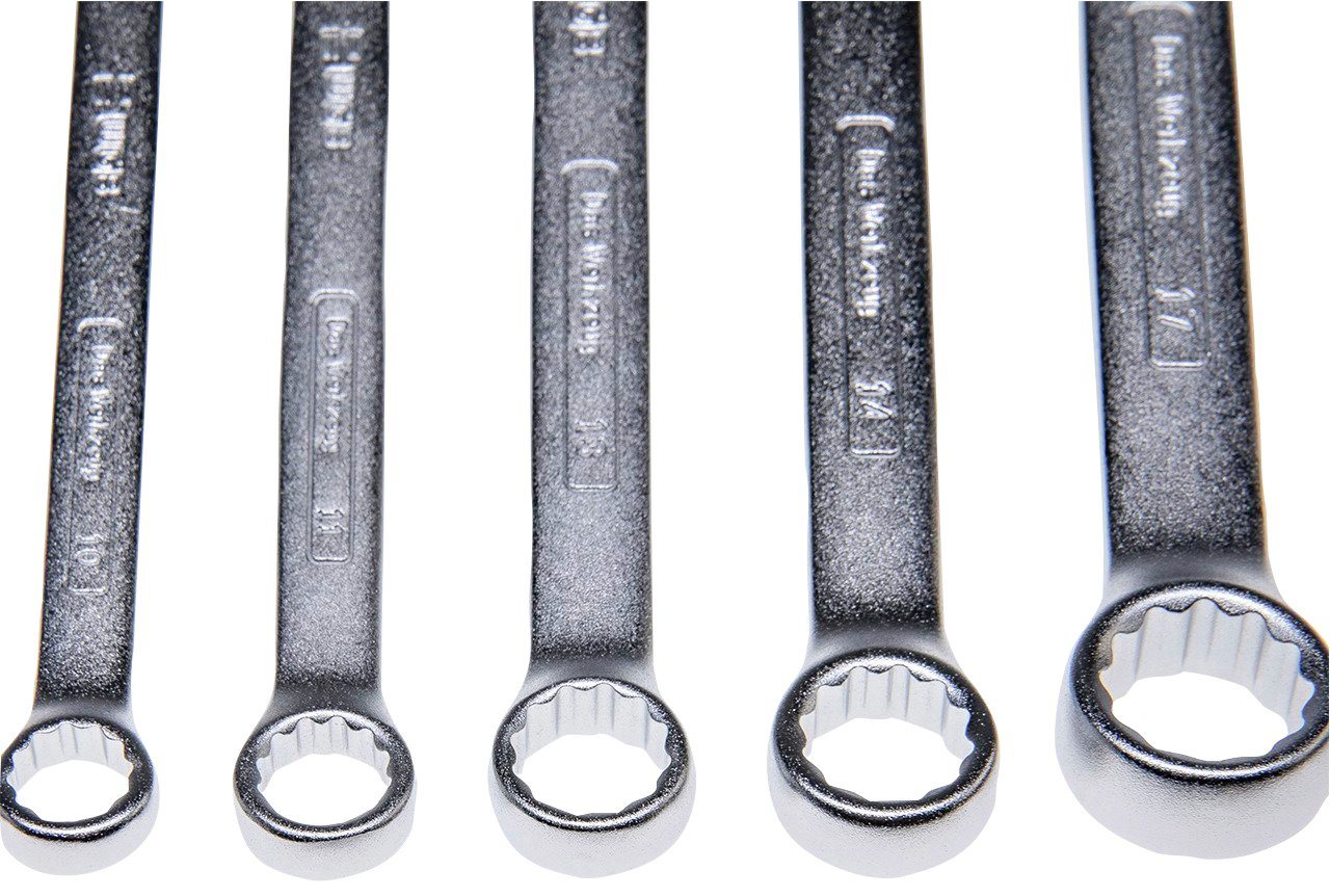 Thumbnail - WGB BASIC PLUS Gabel- und Ringschlüssel Ringmaulschlüssel-Satz extra lang (Set, 8 St), Chrom-Vanadium Stahl
verchromt