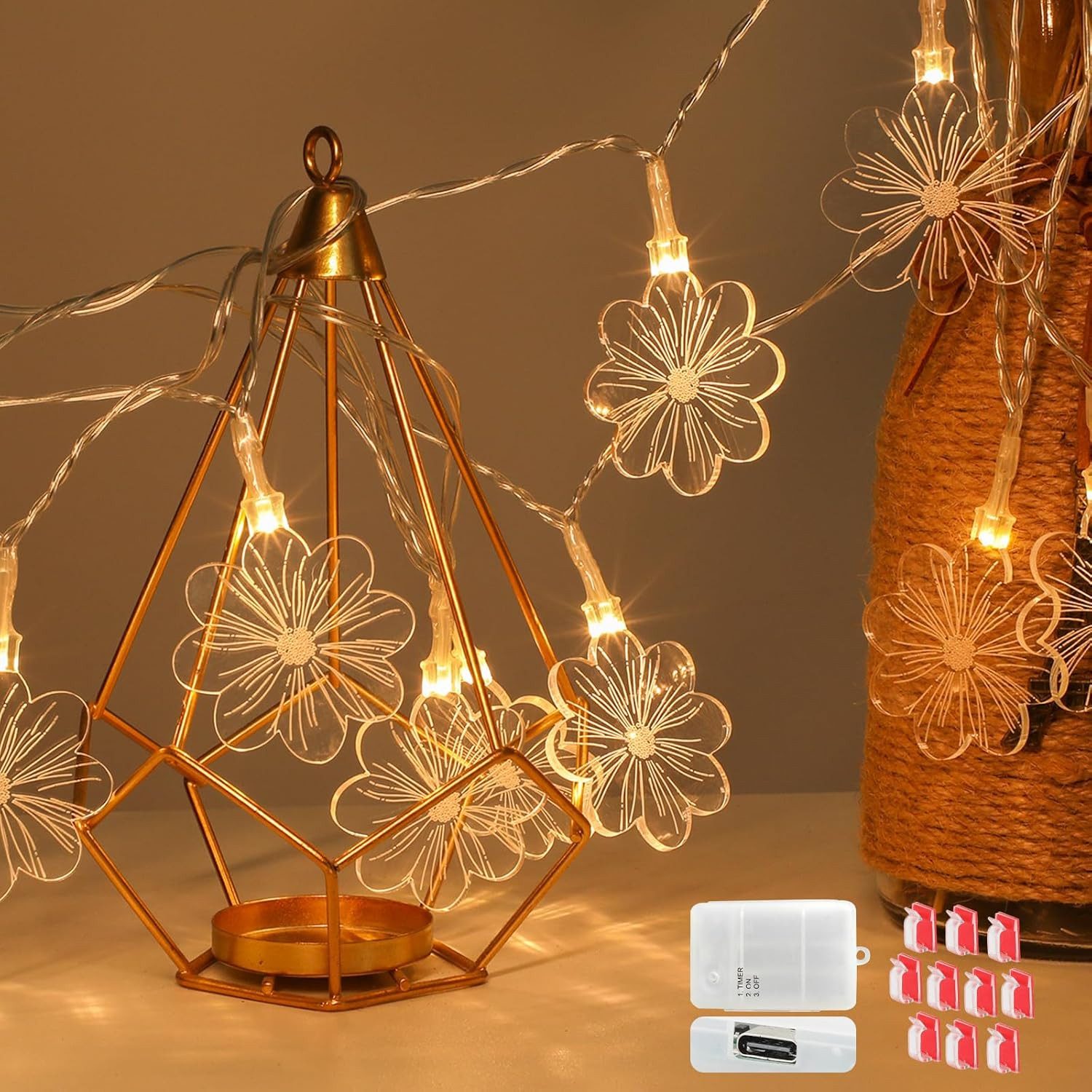 Vivitar Lichterkette Innenbereich dekorative Lichter 4,1 m 15 LED USB wiede günstig online kaufen