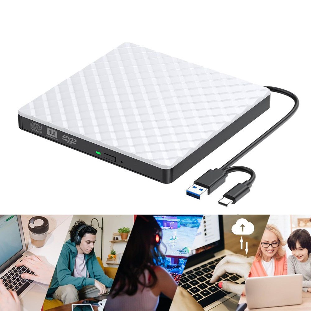 Externe Laufwerk,USB 3.0 Ultra Slim CD/DVD Player Writer DVD-Brenner CD-Brenner
