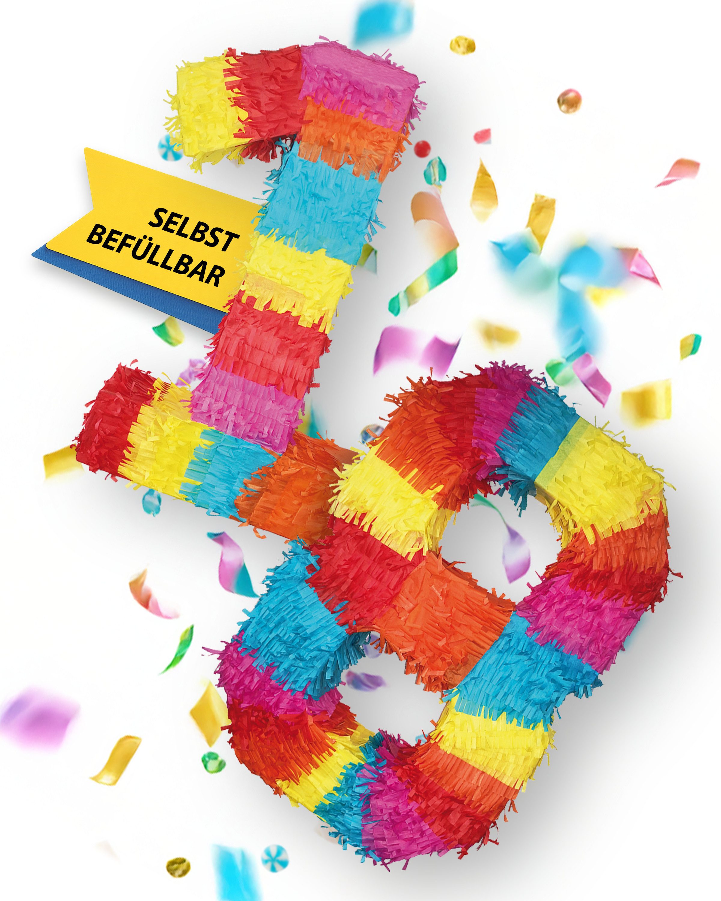 Party Factory Pinata Piñata Zahl 18, stabil