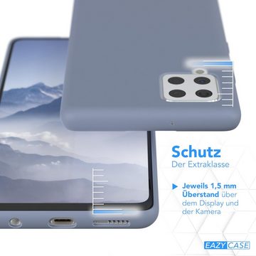 EAZY CASE Handyhülle Premium Silikon Case für Samsung Galaxy A42 5G 6,6 Zoll, Hülle mit Kameraschutz Bumper Case stoßfest Handy Softcase Eis Blau