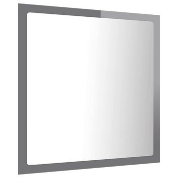 vidaXL Badezimmerspiegelschrank LED-Badspiegel Hochglanz-Grau 40x8,5x37 cm Acryl (1-St)