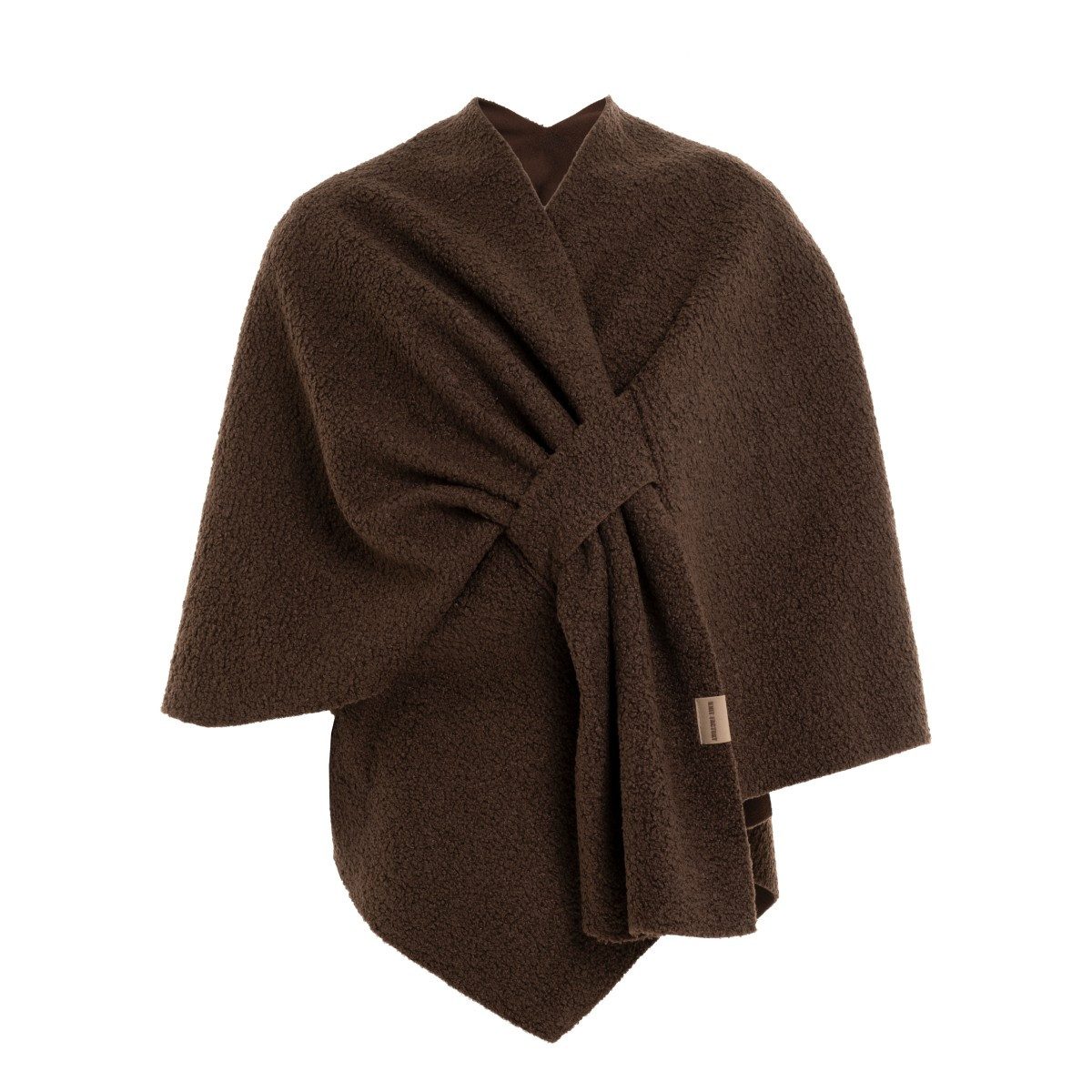 Knit Factory Strickweste Lina Wickelweste Dunkelbraun One Size (1-tlg) Modell Lina, für Herbst, Winter