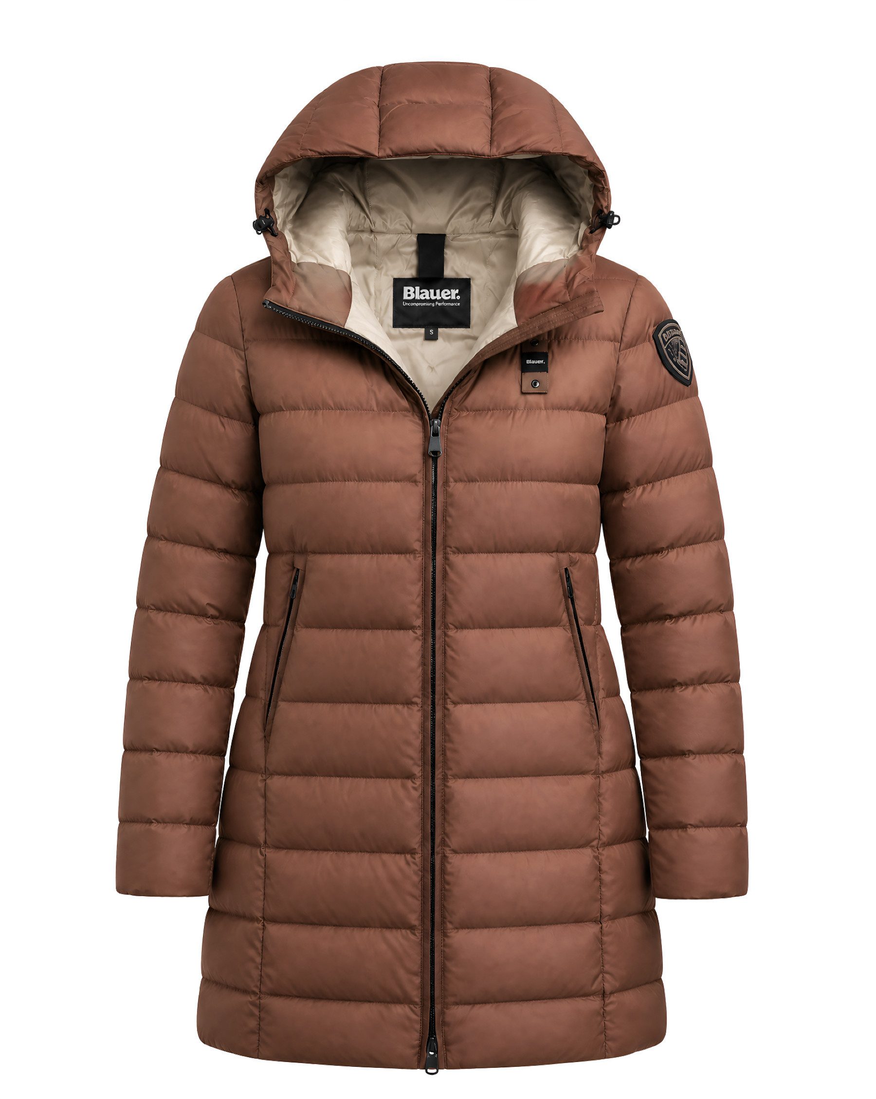 Blauer Steppjacke