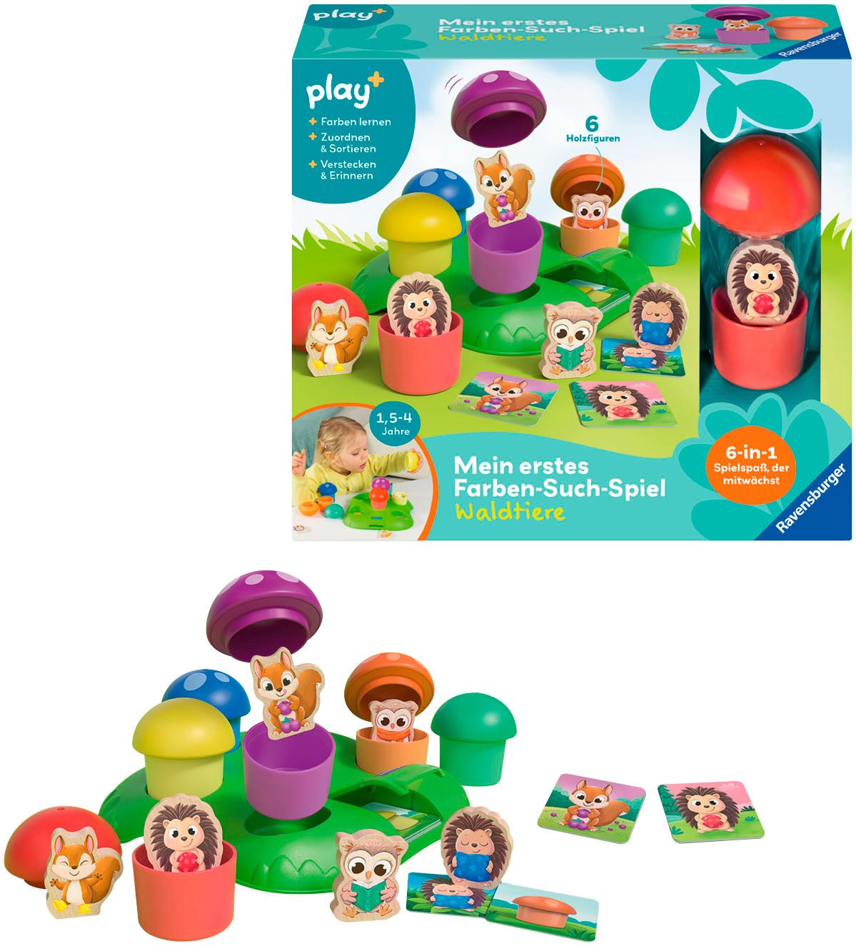 Ravensburger Spiel Mein erstes Farben-Suchspiel: Waldtiere, Kinderspiel