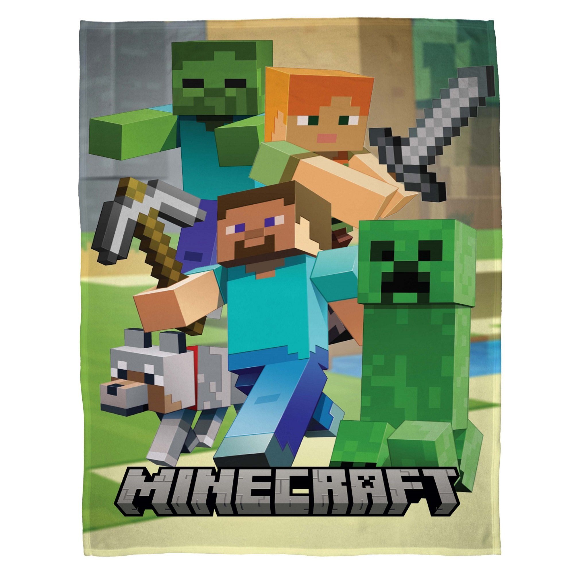 Kinderdecke Super flauschige Minecraft Kuscheldecke "Detail" günstig online kaufen