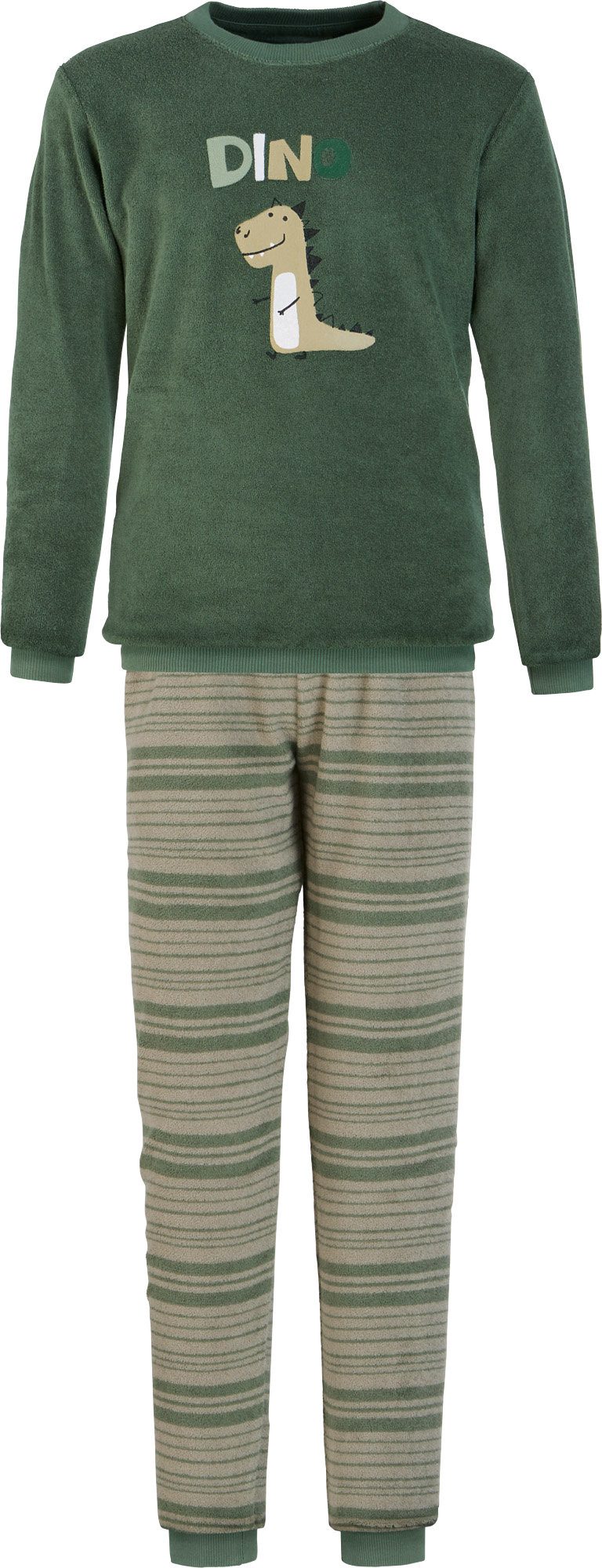 Erwin Müller Pyjama Kinder-Schlafanzug Frottee Streifen