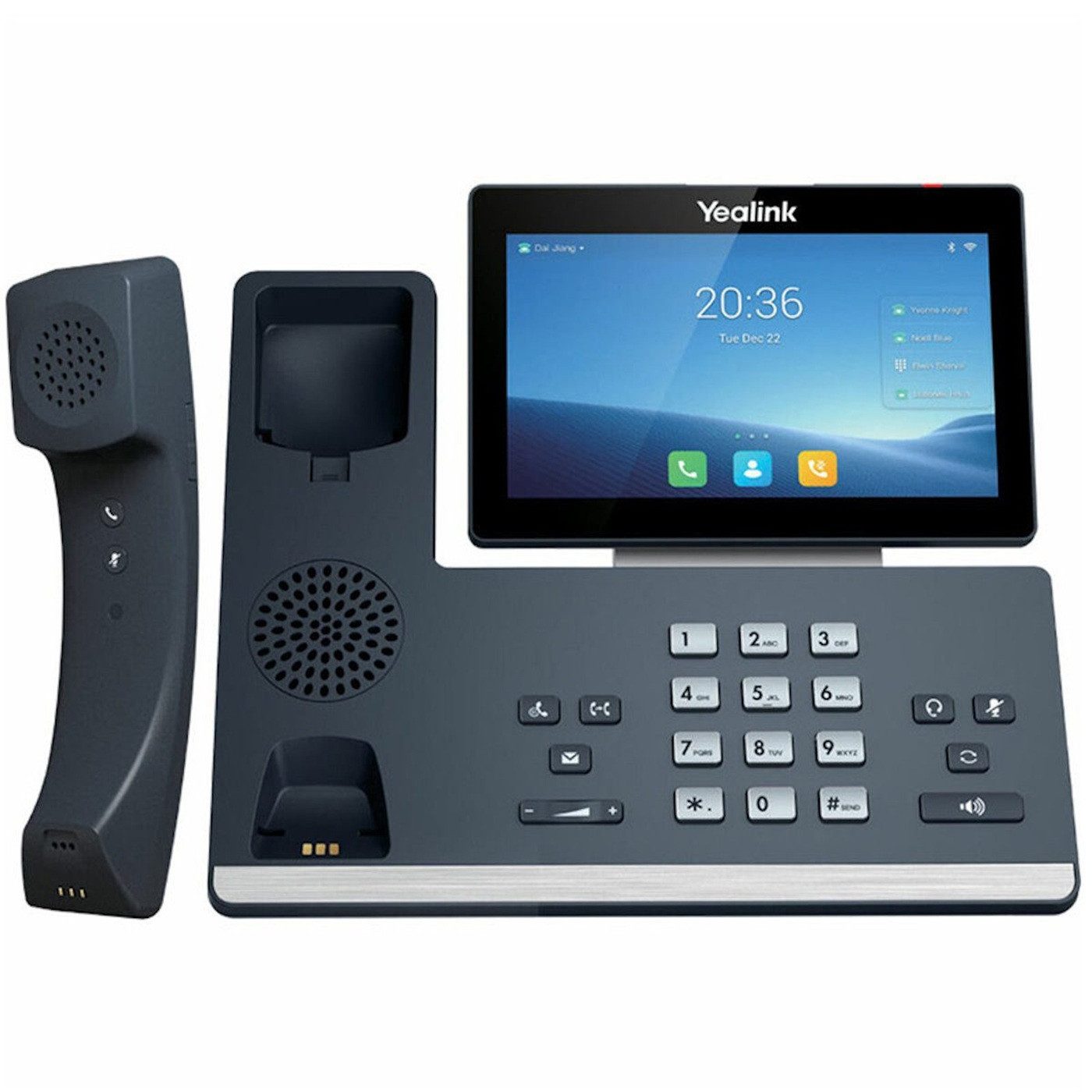 Yealink Yealink T58W – VoIP-Telefon mit Touchscreen & Rufnummernanzeige Kabelgebundenes Telefon