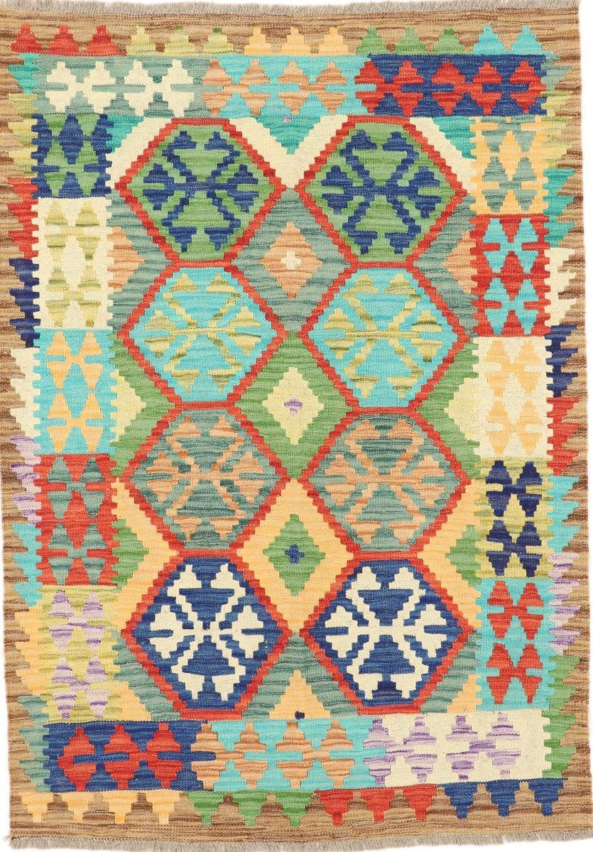 Orientteppich Kelim Afghan 104x146 Handgewebter Orientteppich, Nain Trading, rechteckig, Höhe: 3 mm