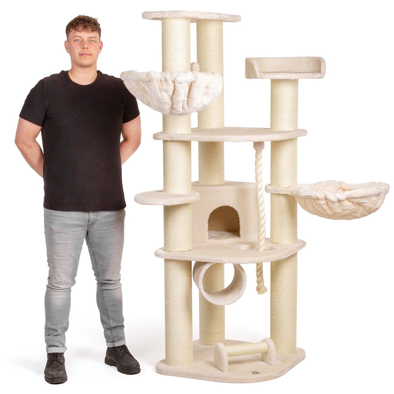 Canadian Cat Company Kratzbaum Dawson, beige, ca. 64 x 155 x 182 cm