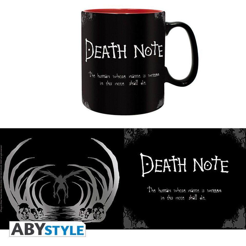 ABYstyle Becher Death Note 460 ml Matte Becher schwarz-.rot