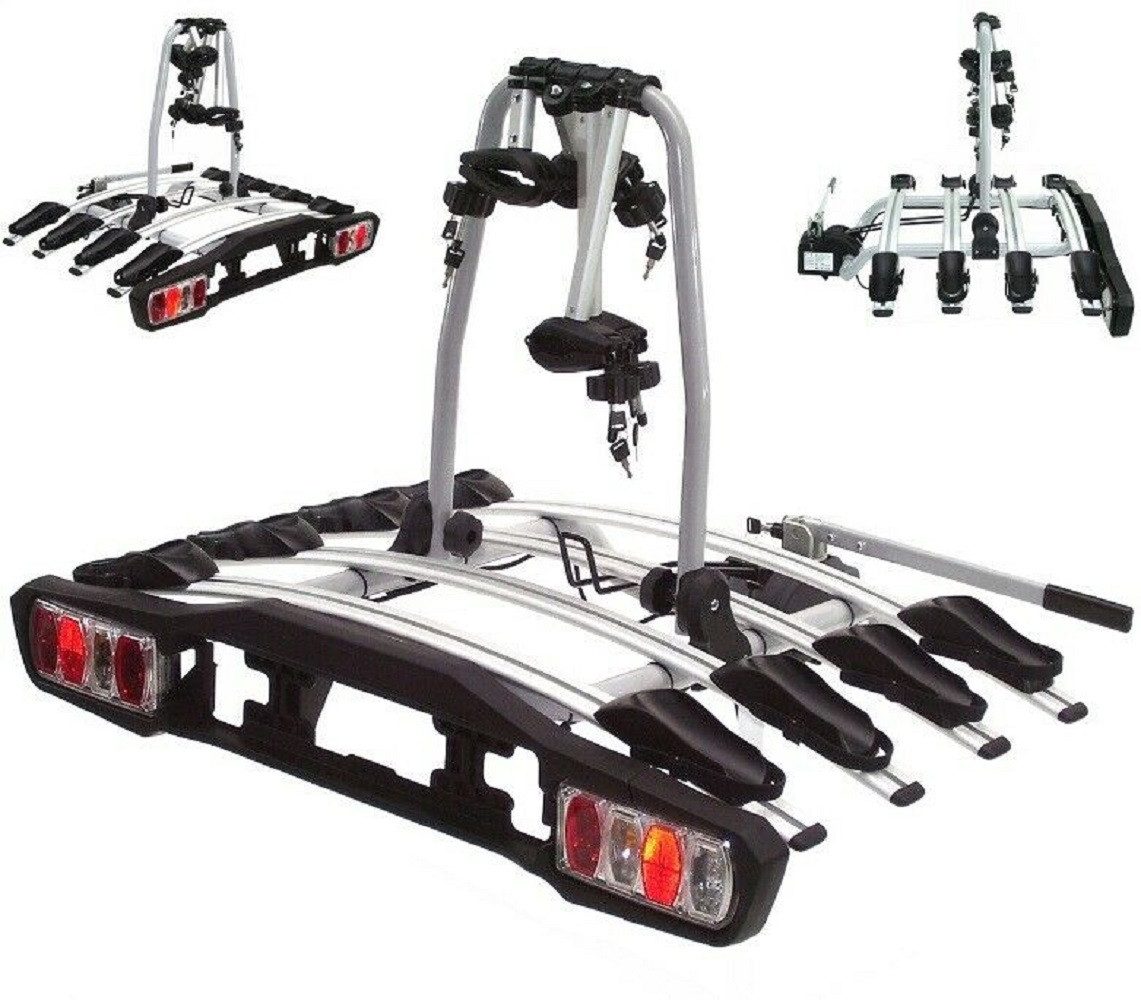 Apex Heckfahrradträger Fahrradträger für 4 Fahrräder 60kg Heckträger abklappbar 58001, (1-tlg)