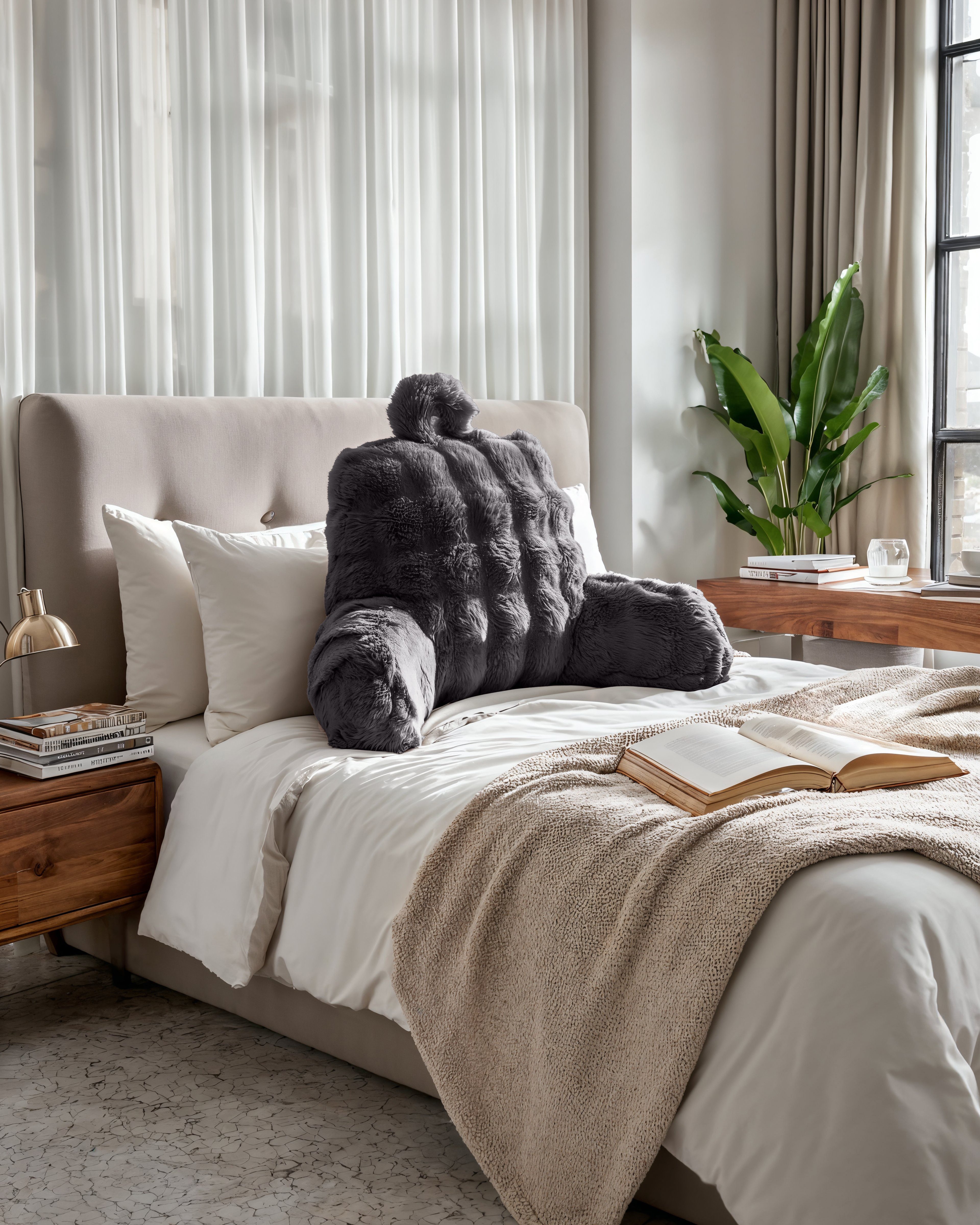 Sitheim-Europe Rückenkissen Bettkissen POM POM, 1-tlg., Weich, geschmeidig