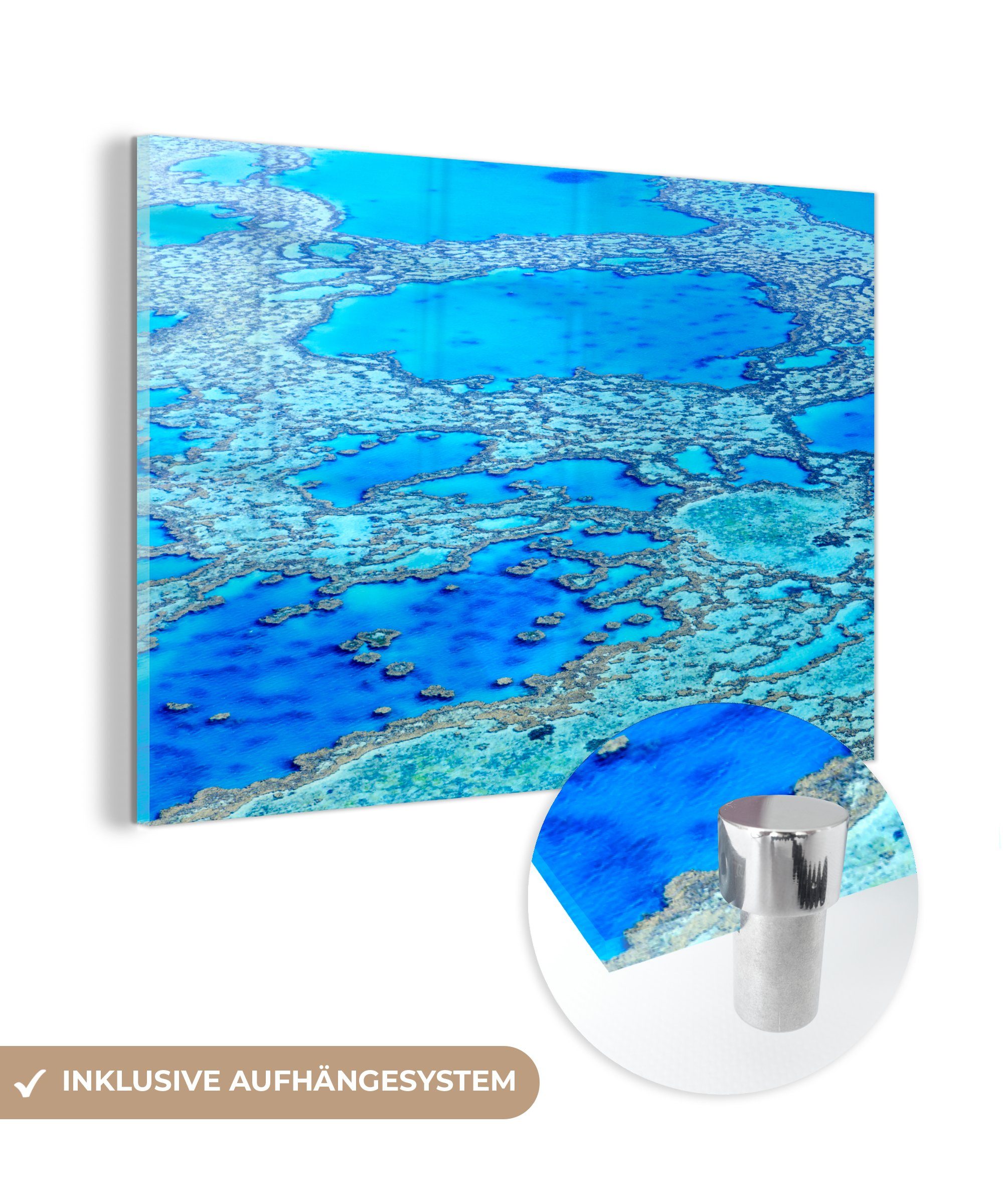 MuchoWow Acrylglasbild Ein Great Barrier in, der Küste (1 der St), Whitsunday Schlafzimmer an Wohnzimmer Islands & Acrylglasbilder Reef