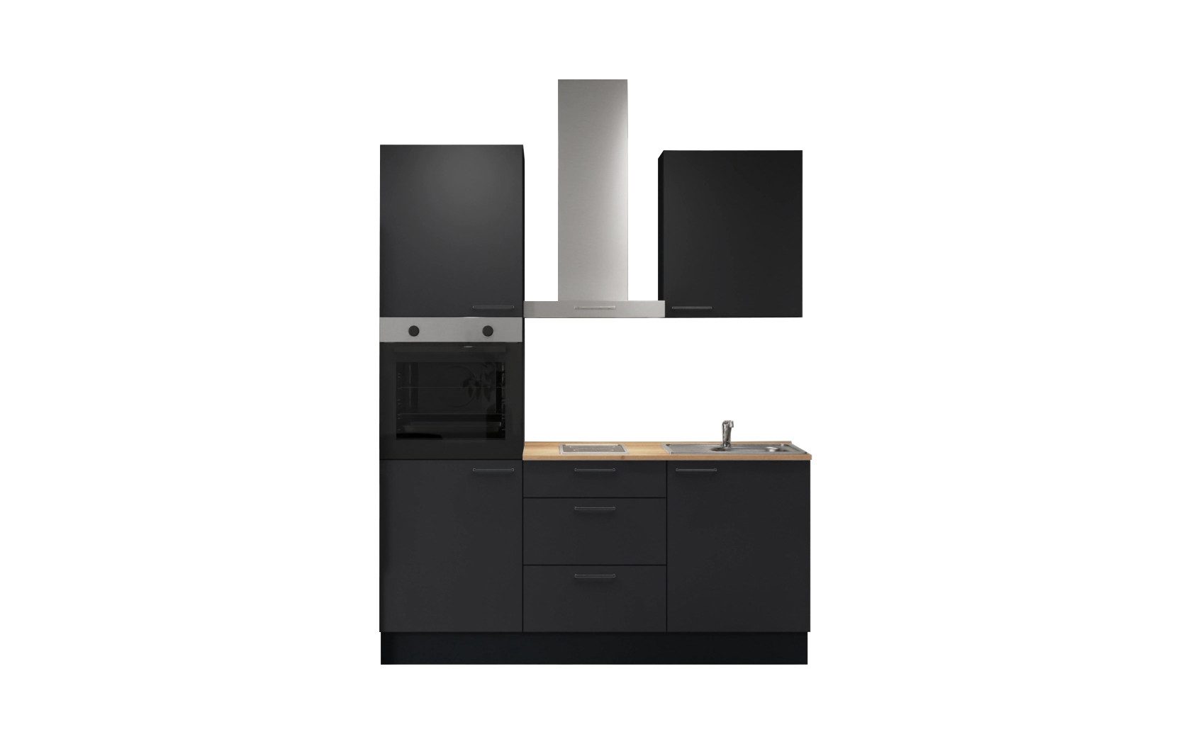nobilia® Küchenzeile Morgon, individuell anpassbar, gratis Küchenplanung mit Profis, (Breite 180 cm), vormontiert, wahlw. mit E-Geräten, inkl. Lieferung