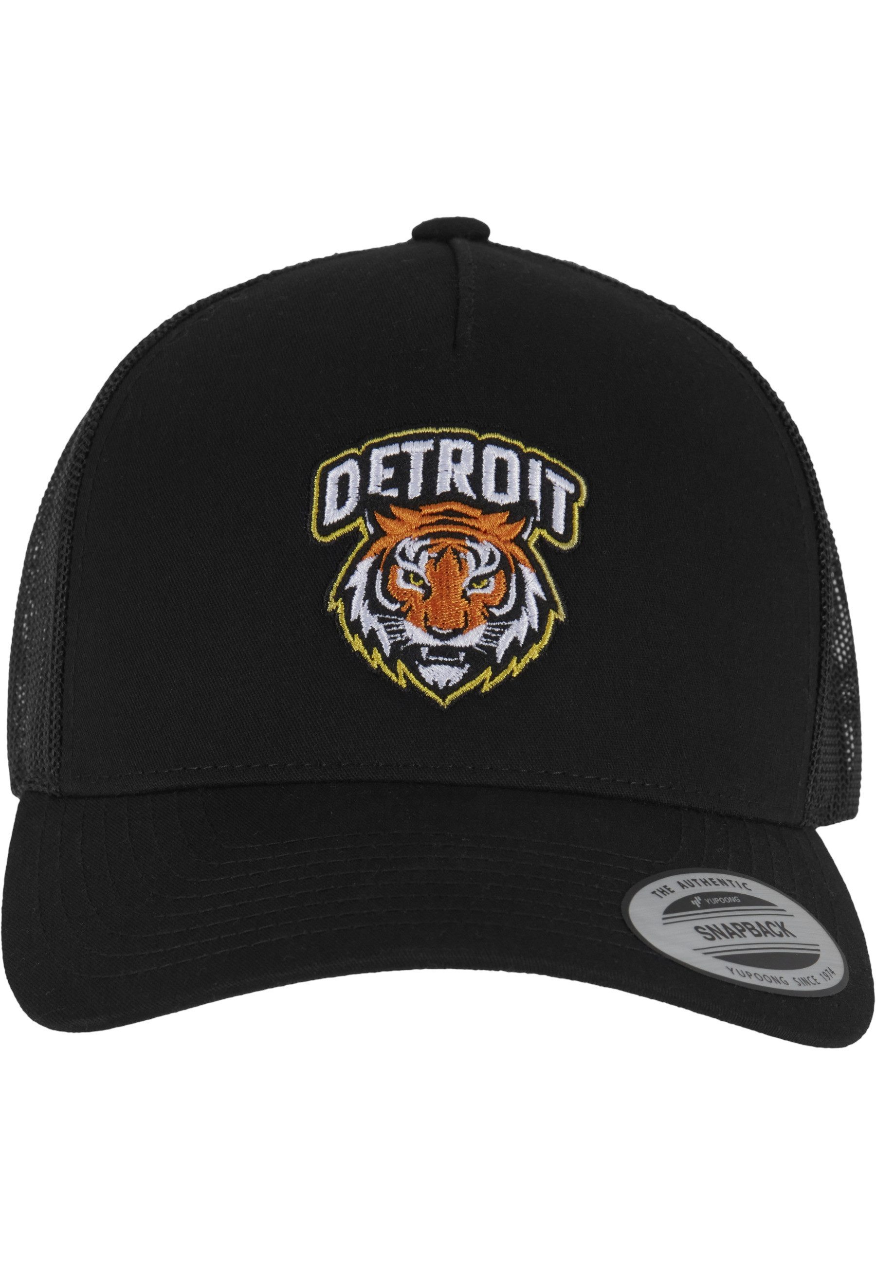 Trucker Cap MisterTee Detroit Tiger Head Patch 5-Panel Retro Trucker Cap