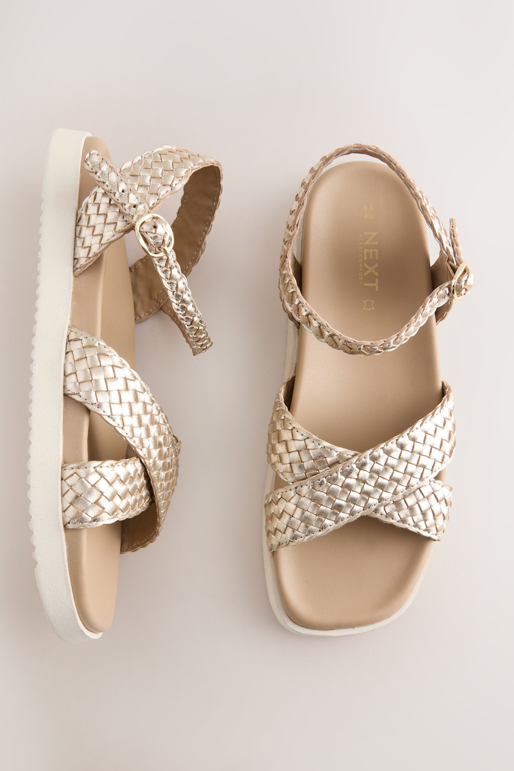 Next Flexi Comfort Ledersandalen mit Fußbett Sandale