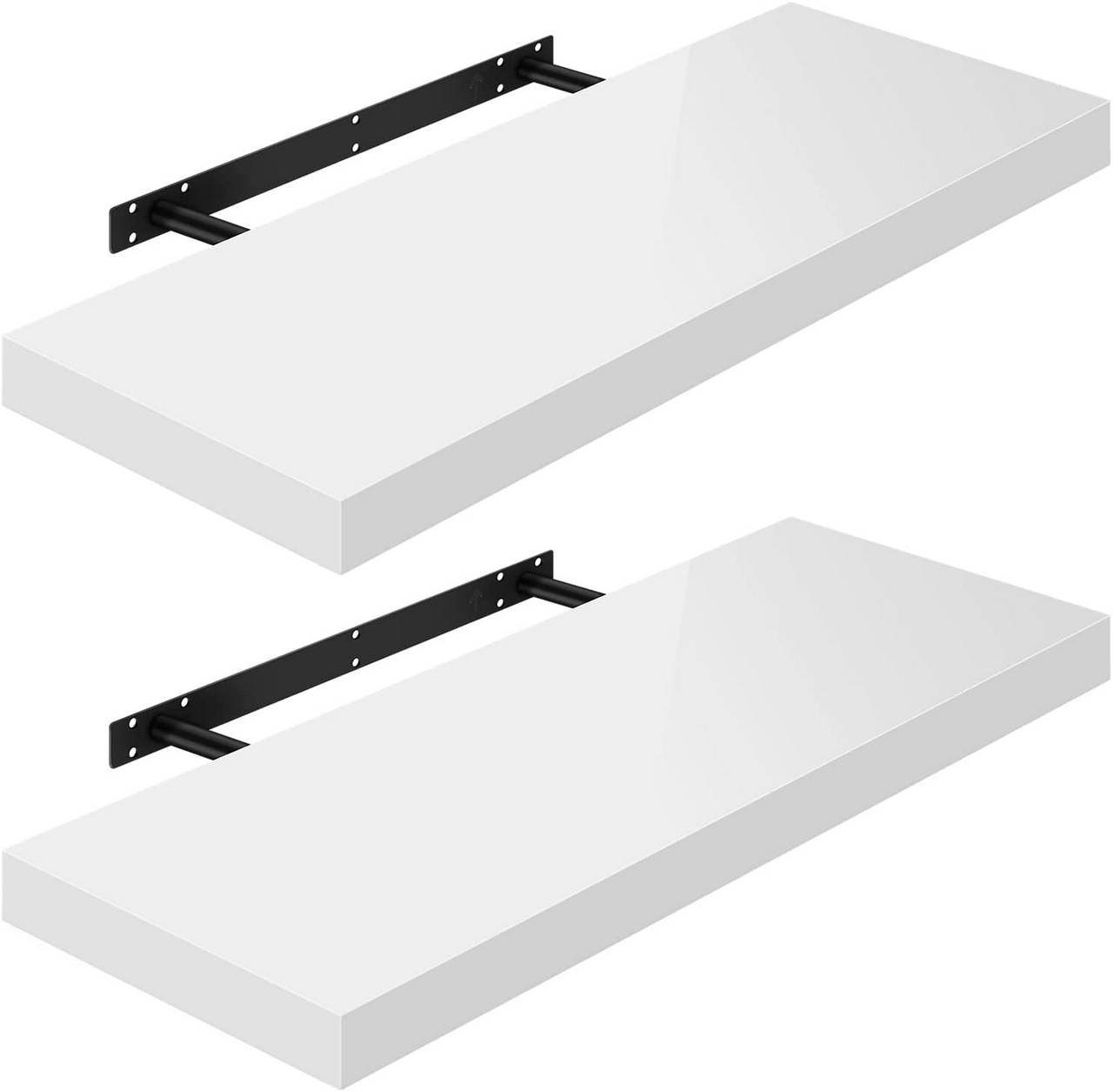 Woltu Wandregal, 2-tlg., Wandboard freischwebend Schweberegal Holz günstig online kaufen