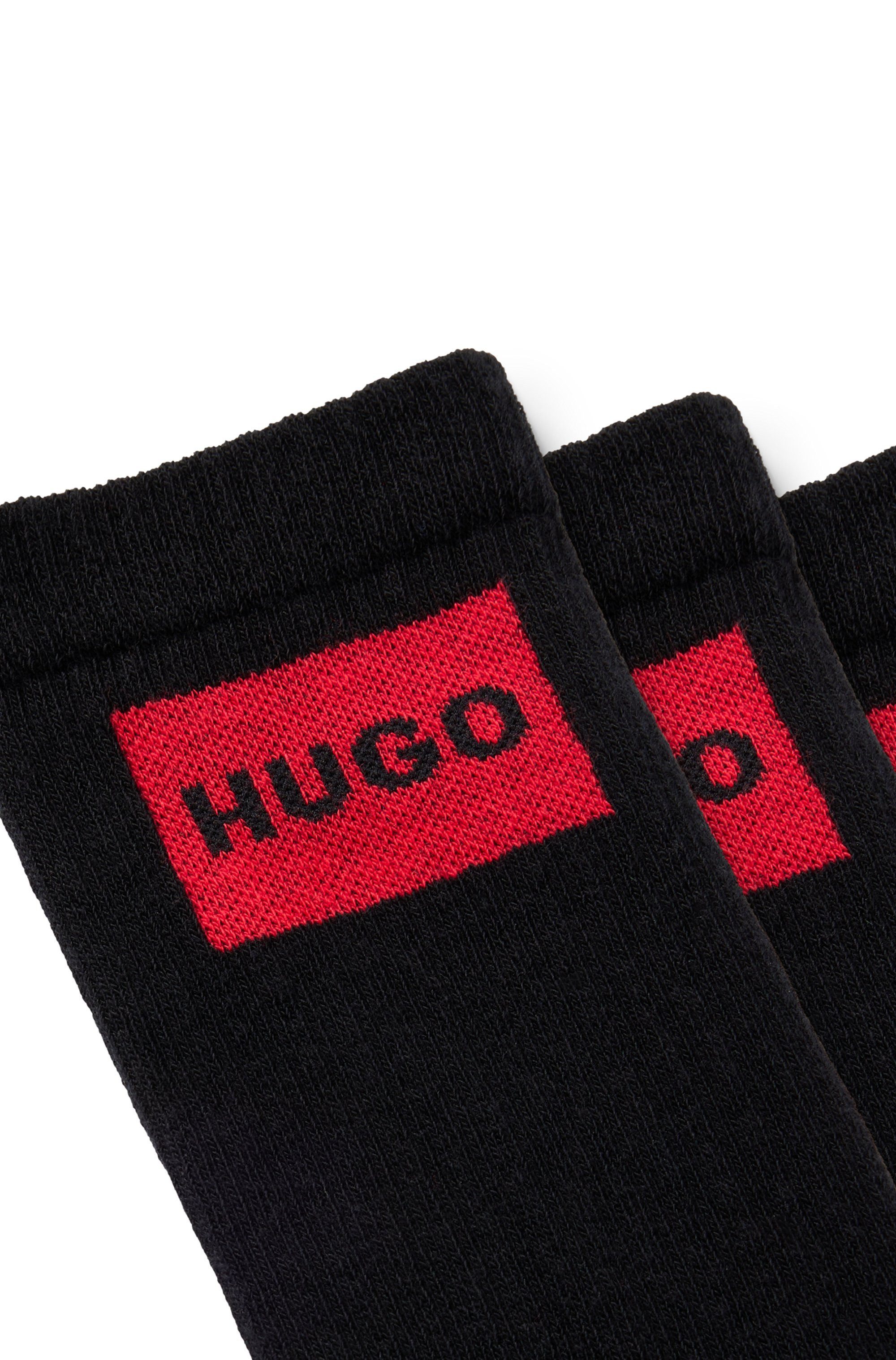 HUGO Freizeitsocken 3P QS RIB LABEL (Packung, 3-Paar, 3er) mit kontrastfarb günstig online kaufen