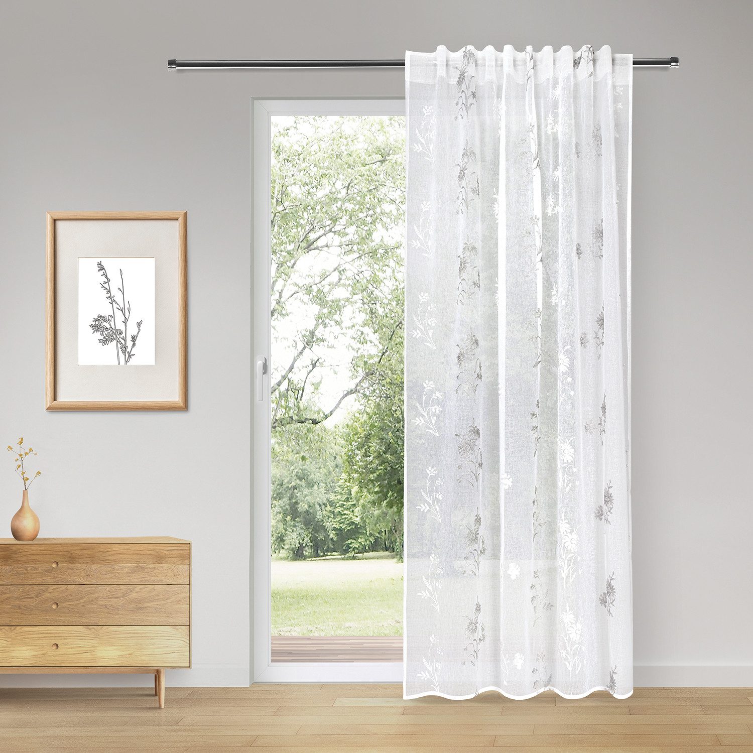 Gerster Gardine Wina (1 St), verdeckte Schlaufen, halbtransparent, SB-Gardine "Wina"