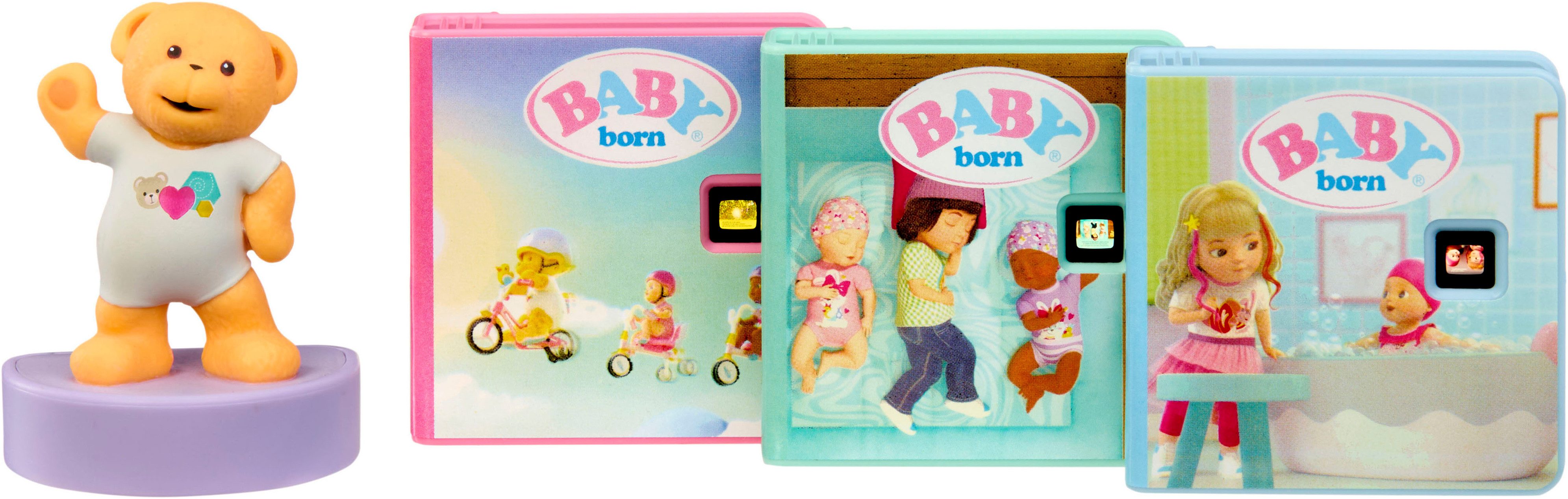 Little Tikes® Hörspielkassette Story Dream Machine, Baby Born Fun Times Collection, (Set, 4-St), passend für Story Dream Machine