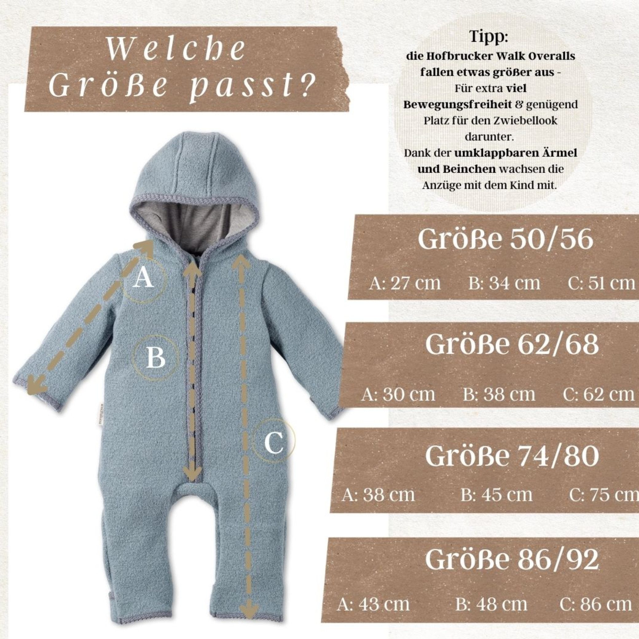 Hofbrucker seit 1948 Schlafoverall Wollwalk Overall – Bild 3 von 5