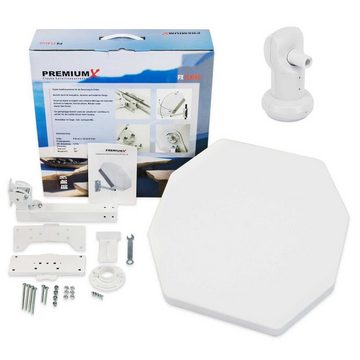 PremiumX FLAT50 Sat Flachantenne 1 Teilnehmer Satellitenantenne Single LNB SAT-Antenne