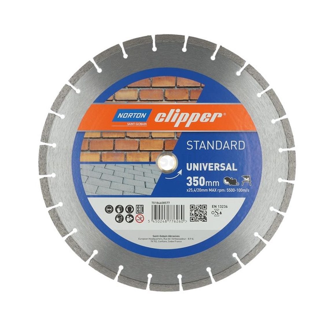 NORTON CLIPPER Diamanttrennscheibe Diamanttrennscheibe Standard Universal 350x25,4/20mm 70184608577