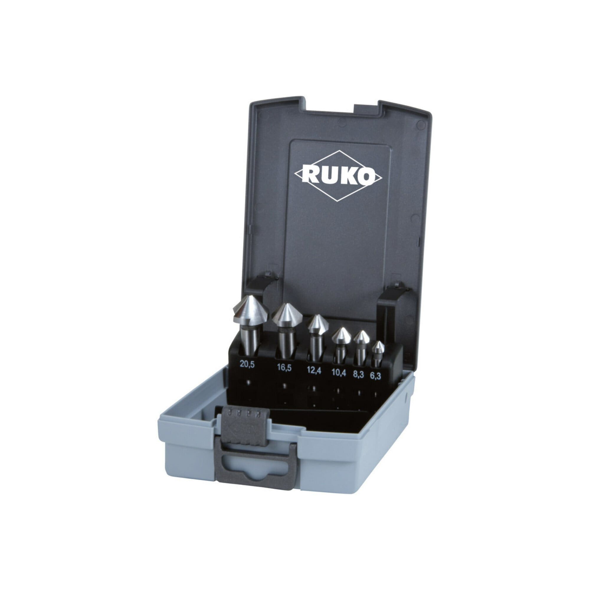 Ruko Kegelsenker Ruko Kegel- und Entgratsenker-Satz DIN 335 Form C 90° HSS in