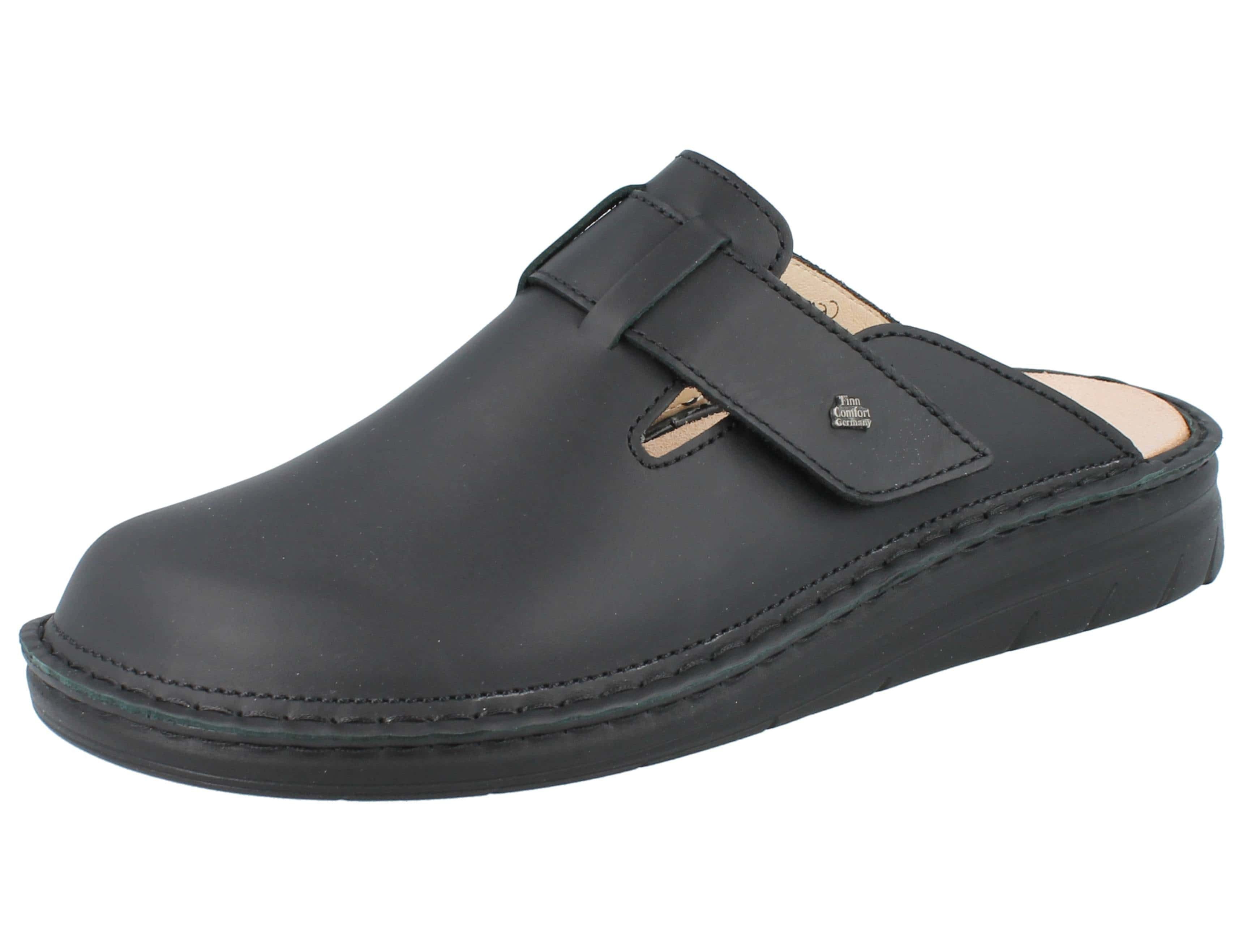 Finn Comfort Petare, schwarz, Clog Wechselfußbett