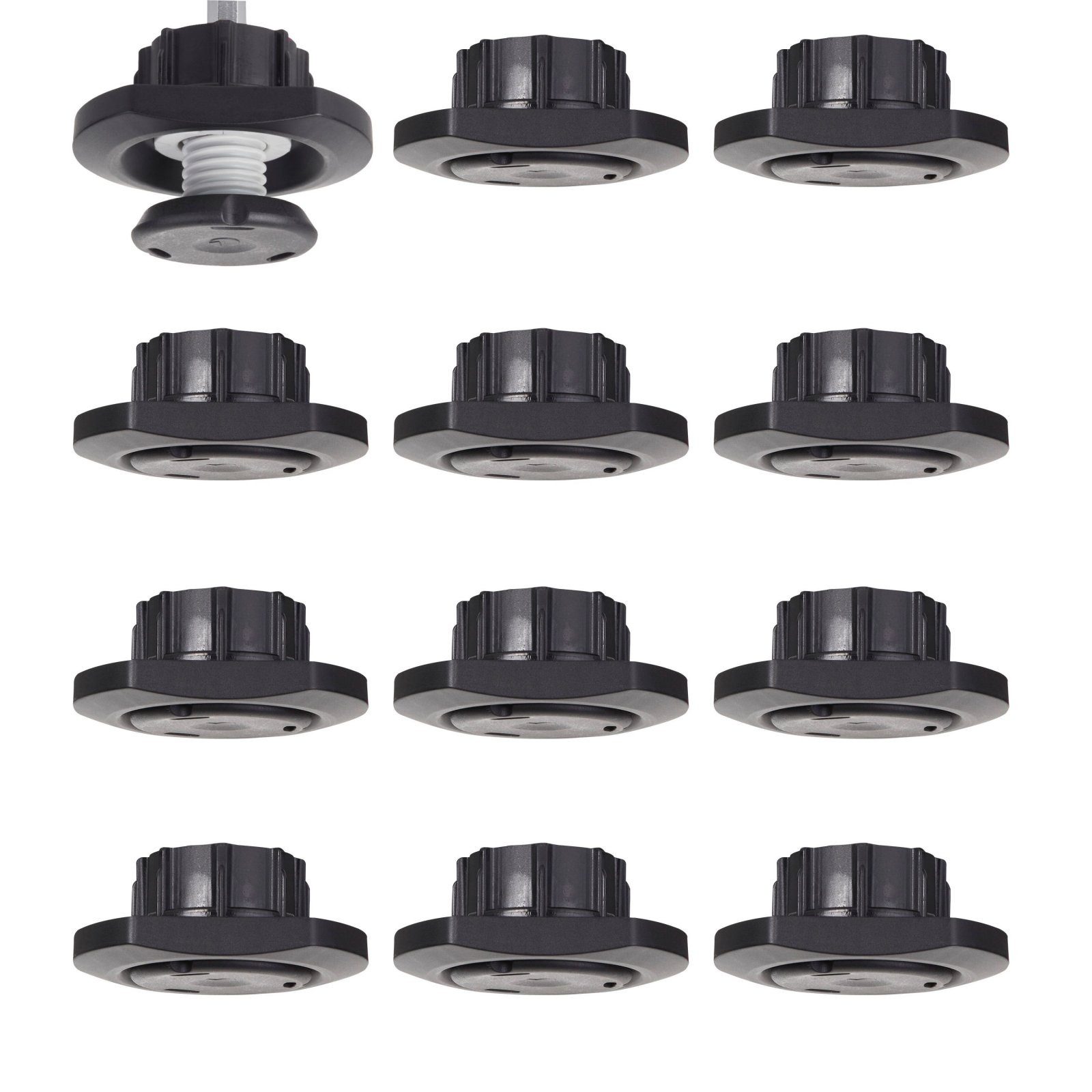 SO-TECH® Möbelfuß Höhenversteller für Ø 30 mm Topfbohrung, Höhenverstellung 10, (Spar-Set, 12-St), Tragkraft 175 kg pro Stück, Hersteller: Italiana Ferramenta