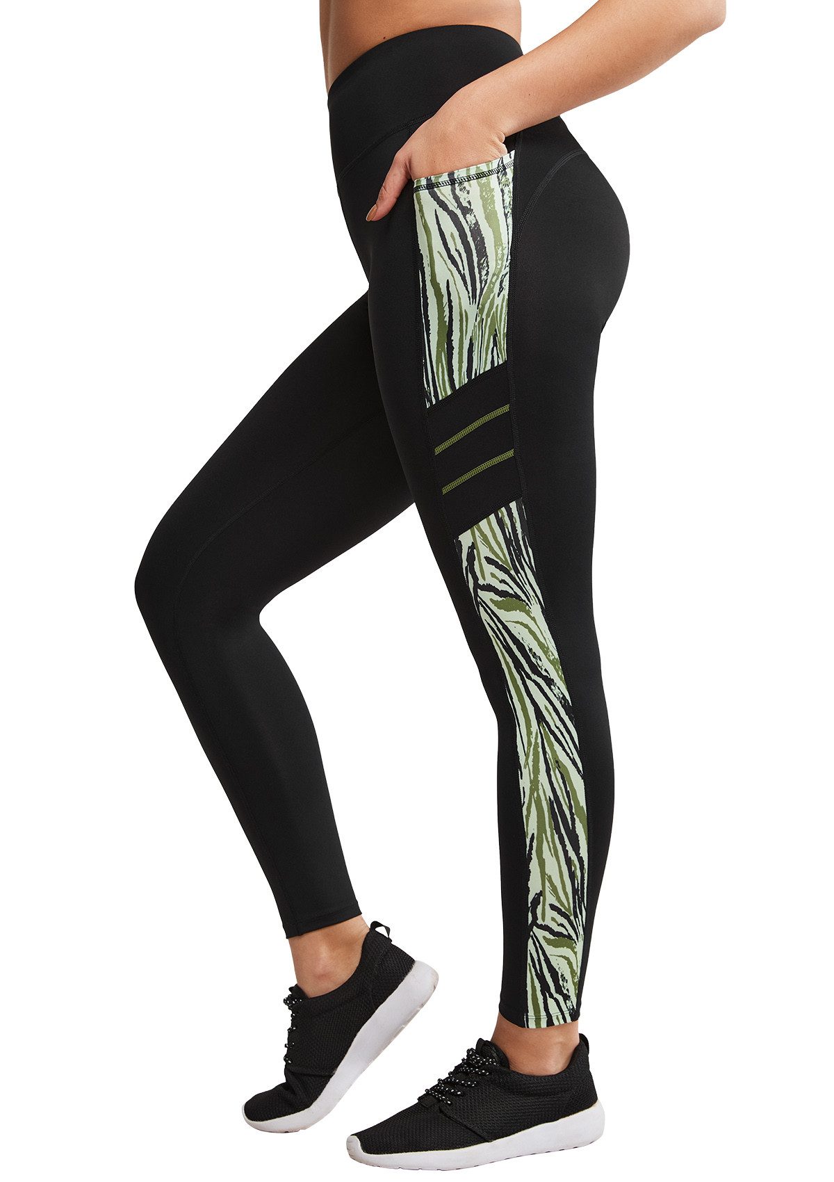 Yvette Leggings Printed Damen Sporthose mit Tache Blickdicht high waist 314 günstig online kaufen